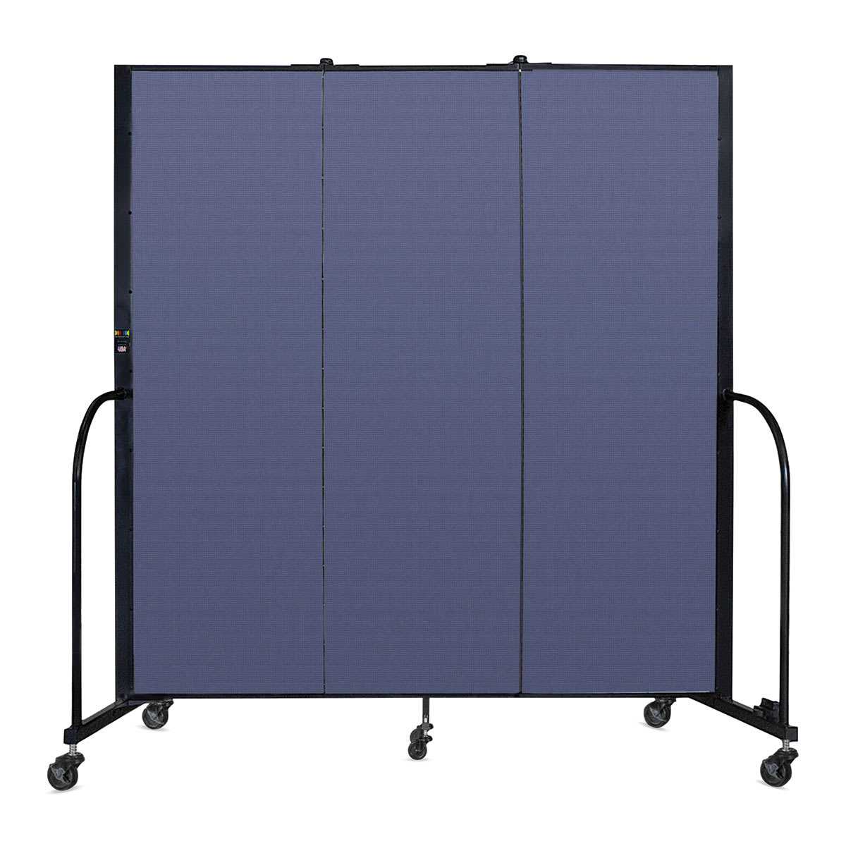 Screenflex Portable Room Dividers - 6 ft x 5 ft, Blue, Portable, 3 Panel - front