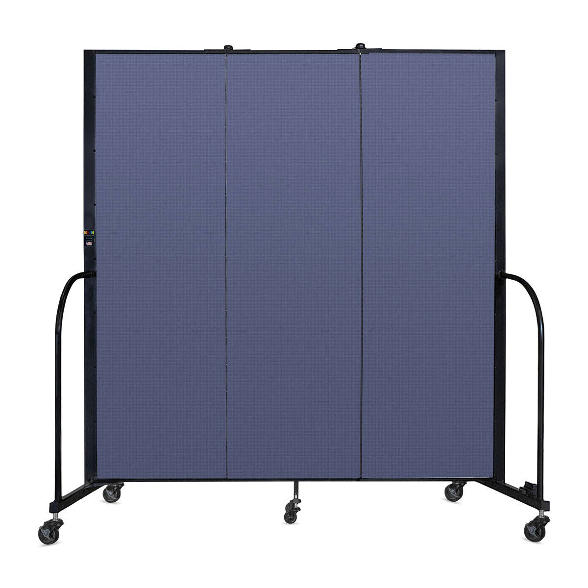 Screenflex Portable Room Dividers - 6 ft, Bright Blue, 3 Panel - front