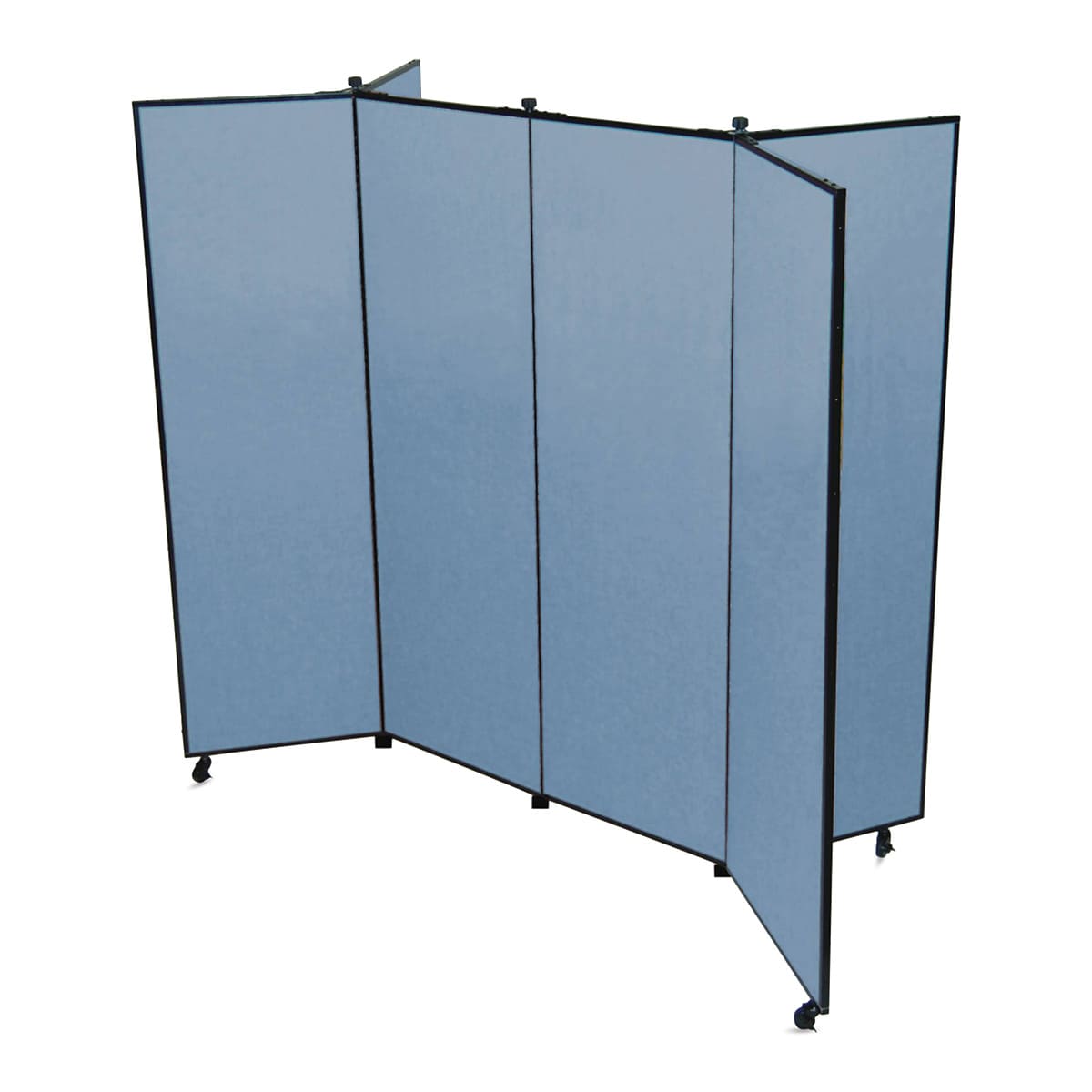 Screenflex Mobile Display - 5 ft 9", Blue, 6 Panel