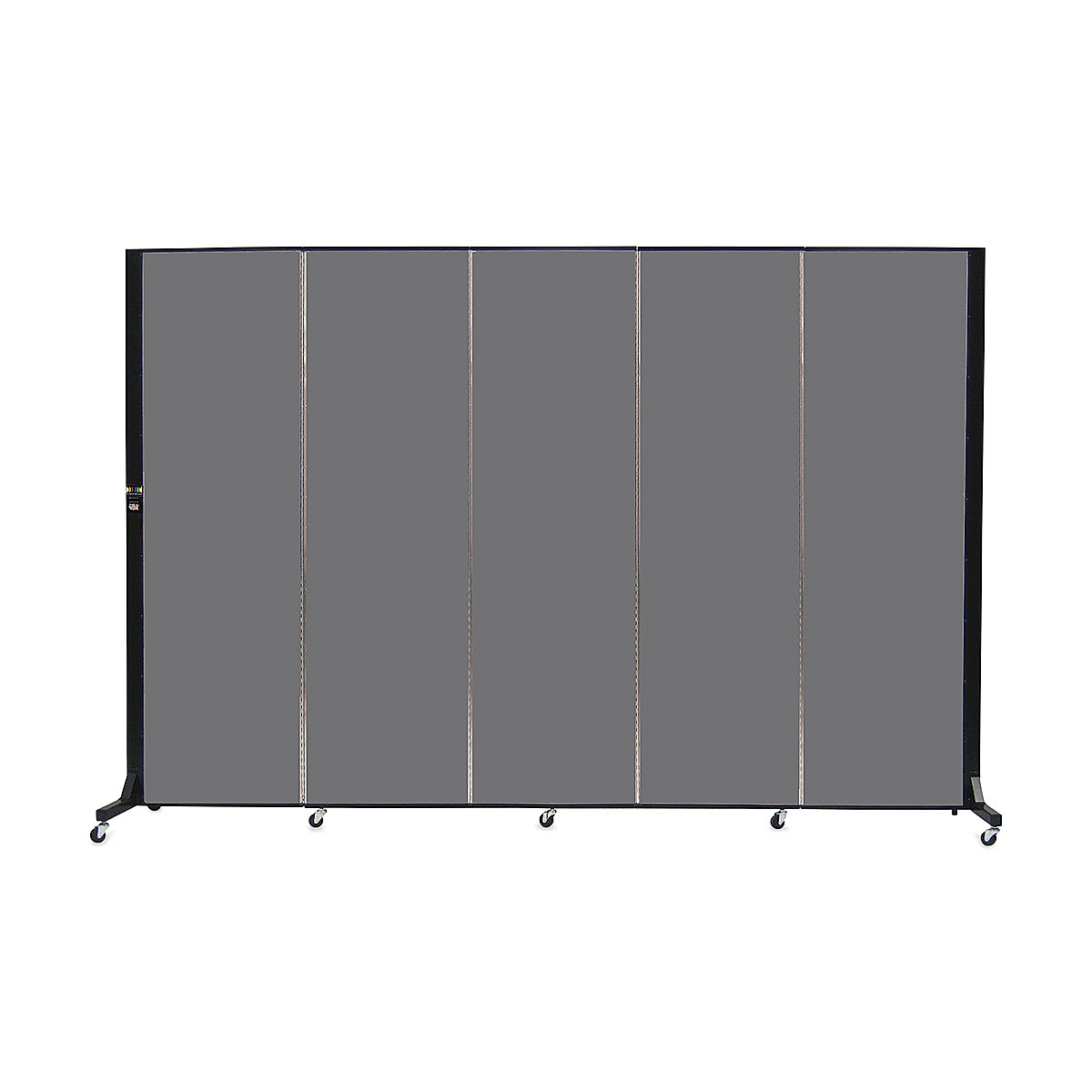 Screenflex Light-Duty Divider - 6'5" x 9'5", Stone, 5 Panel