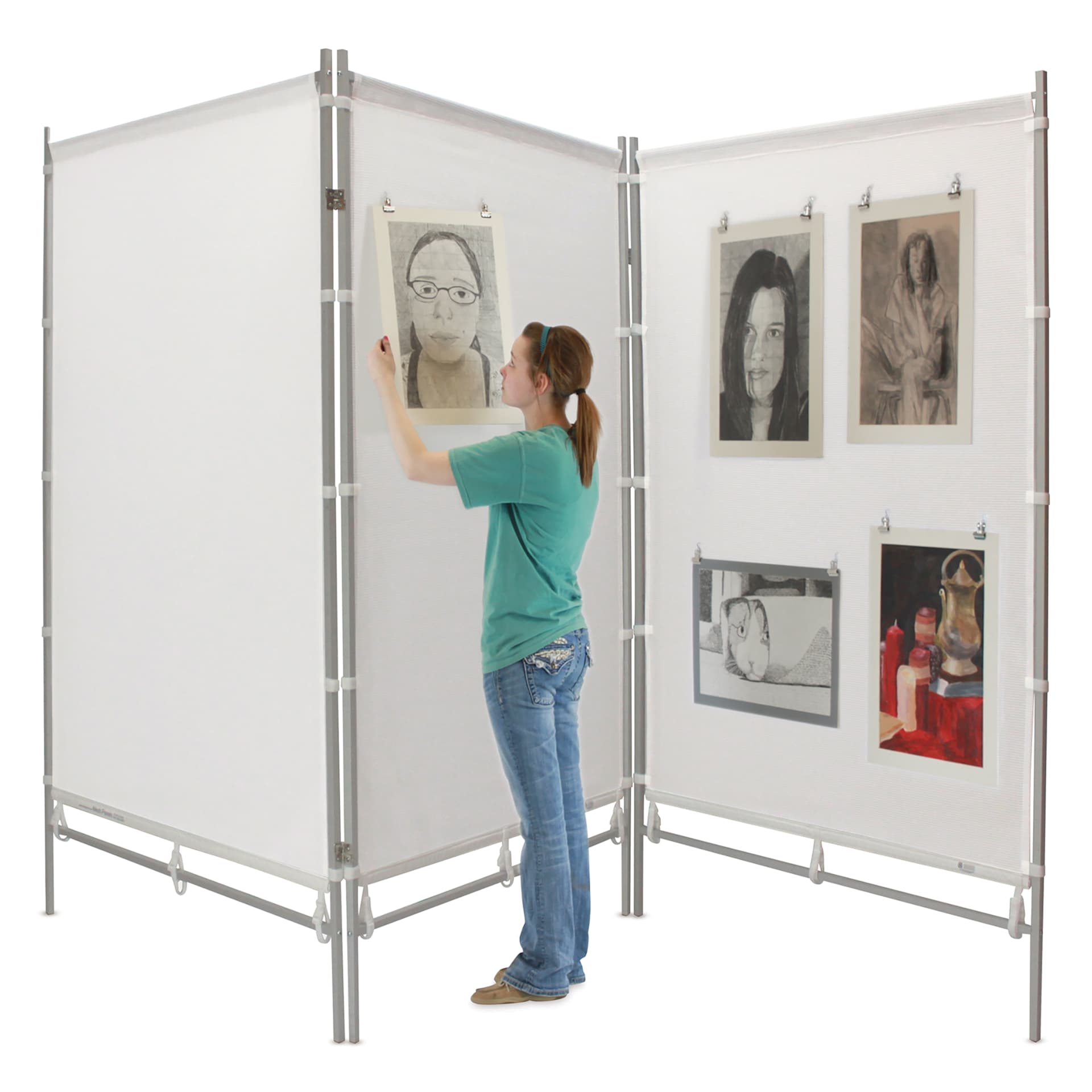 Flourish FlexFrame MeshPanels Aluminum Display Walls