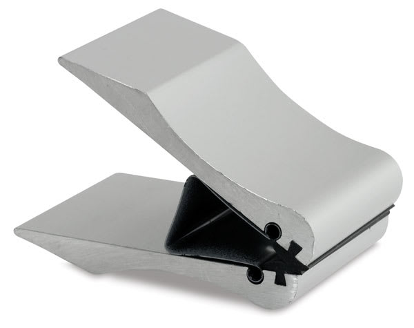Testrite Visual Clamps - Angled view of Silver Clamp