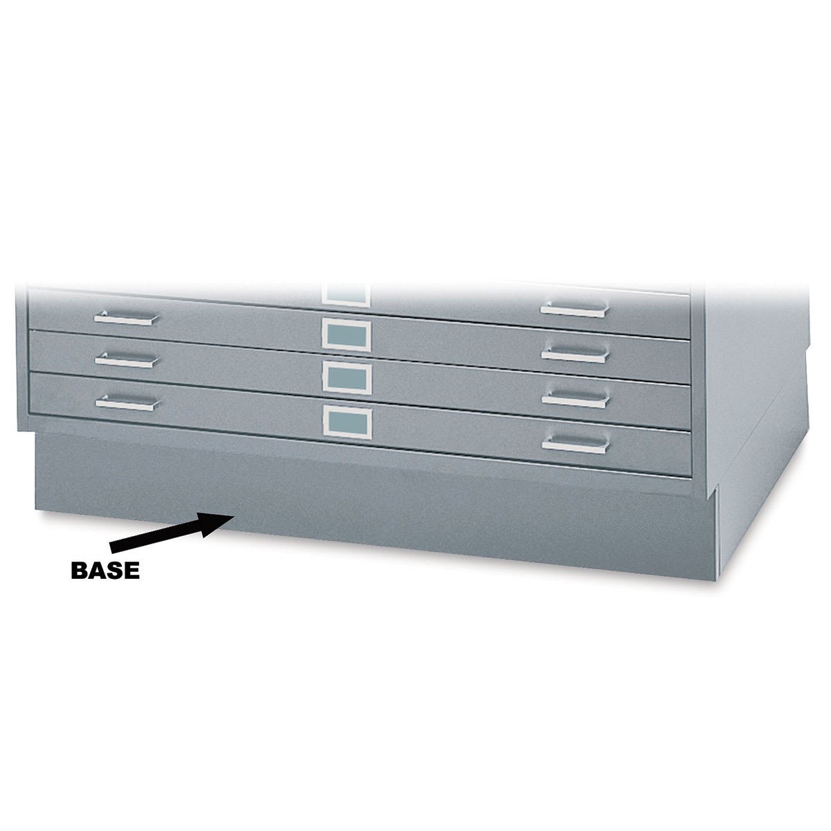 Safco 5-Drawer Steel File - Gray, Flat File Base, Small