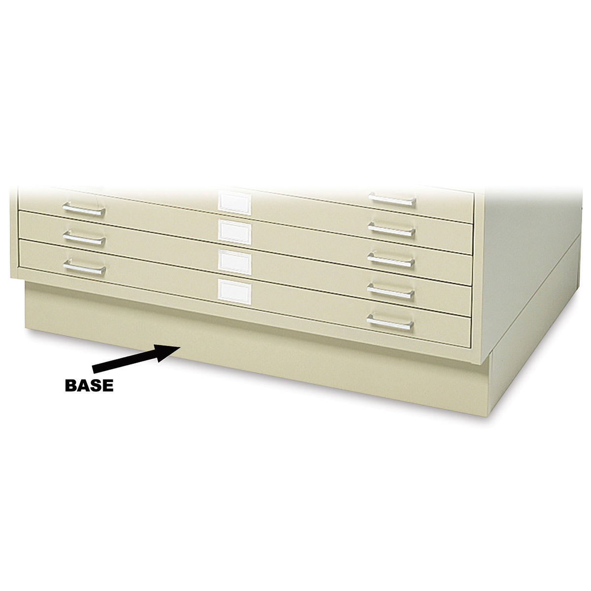 Safco 5-Drawer Steel File - Tropical Sand, Flat File Base, Small