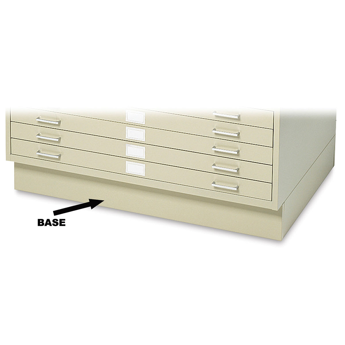 Safco 5-Drawer Steel File -  Tropical Sand, Flat File Base, Medium