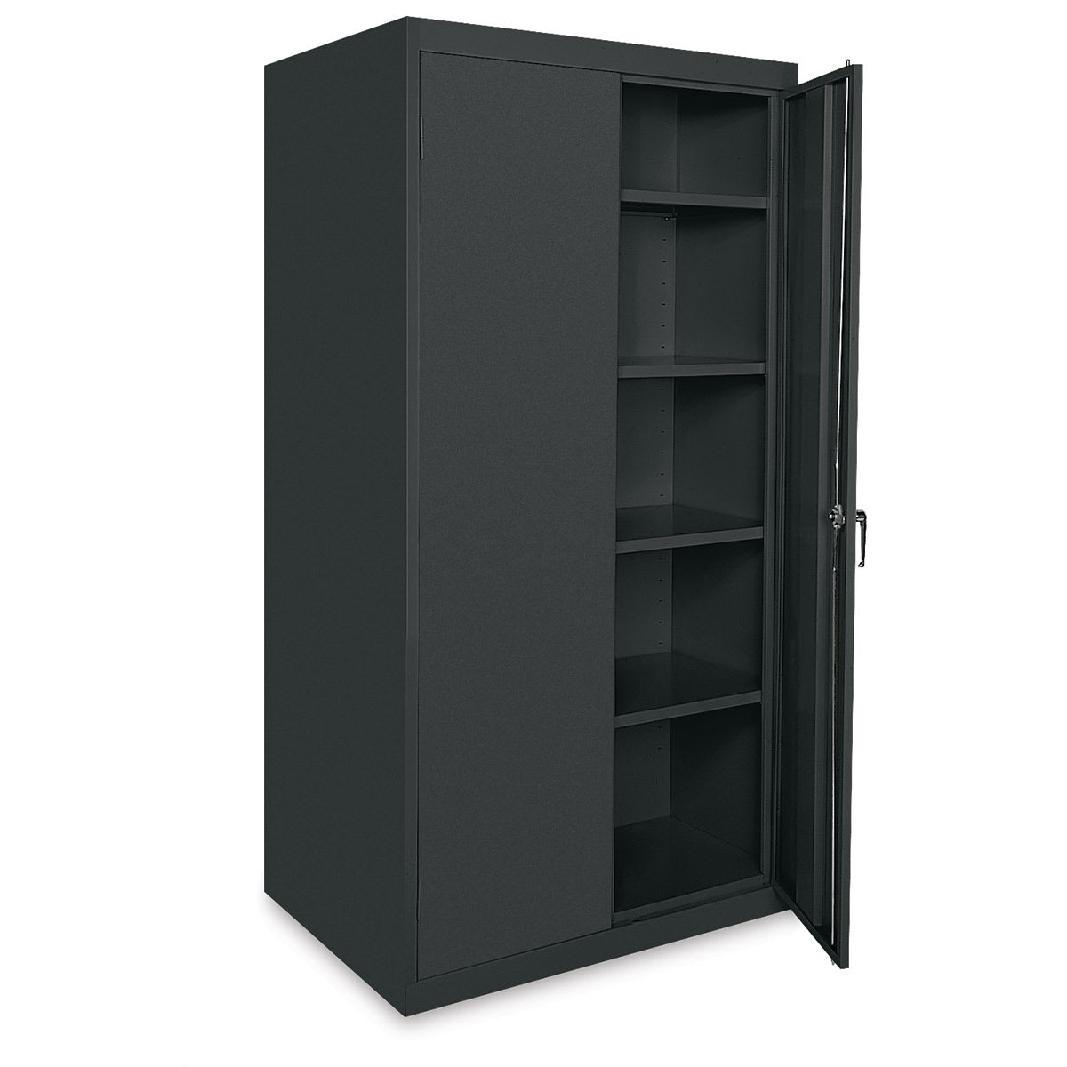 Sandusky Lee Storage Cabinet - 36" x 72" x 24", Black, With Adjustable Shelves