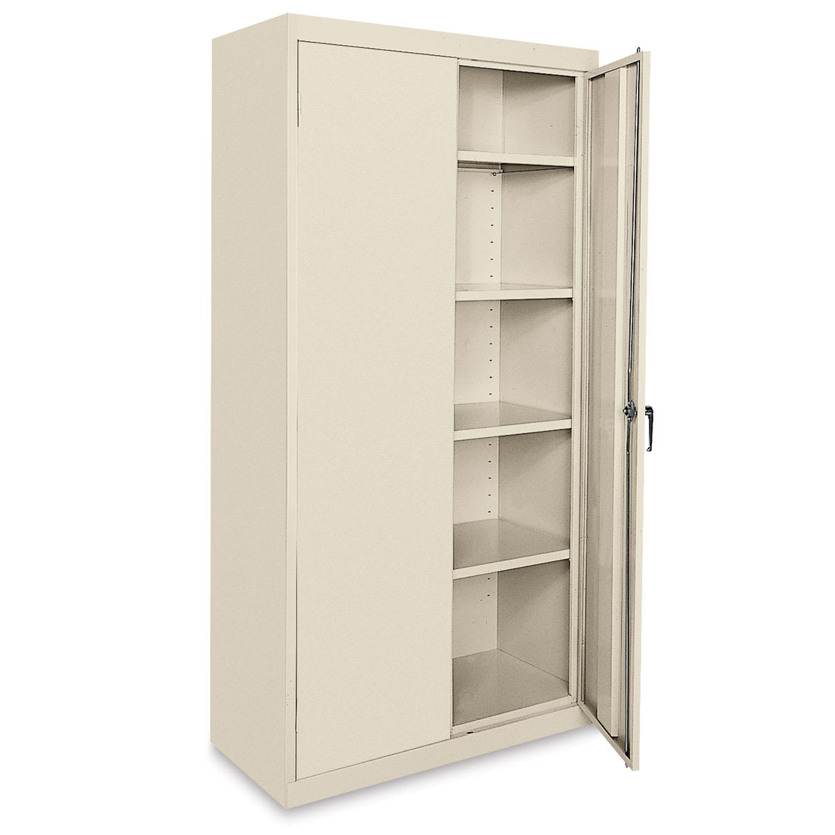 Sandusky Lee Storage Cabinet - 36" x 72" x 18", Putty, With Adjustable Shelves