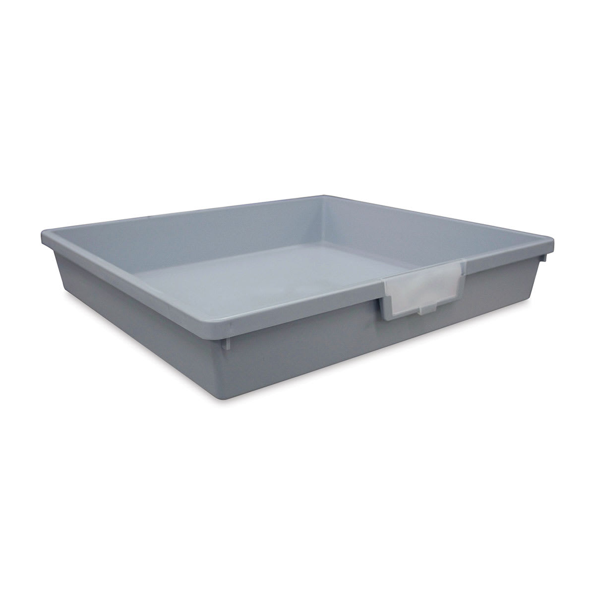 Hann Certwood Tote Tray - 3" x 18-1/4" x 16-3/4", Light Gray