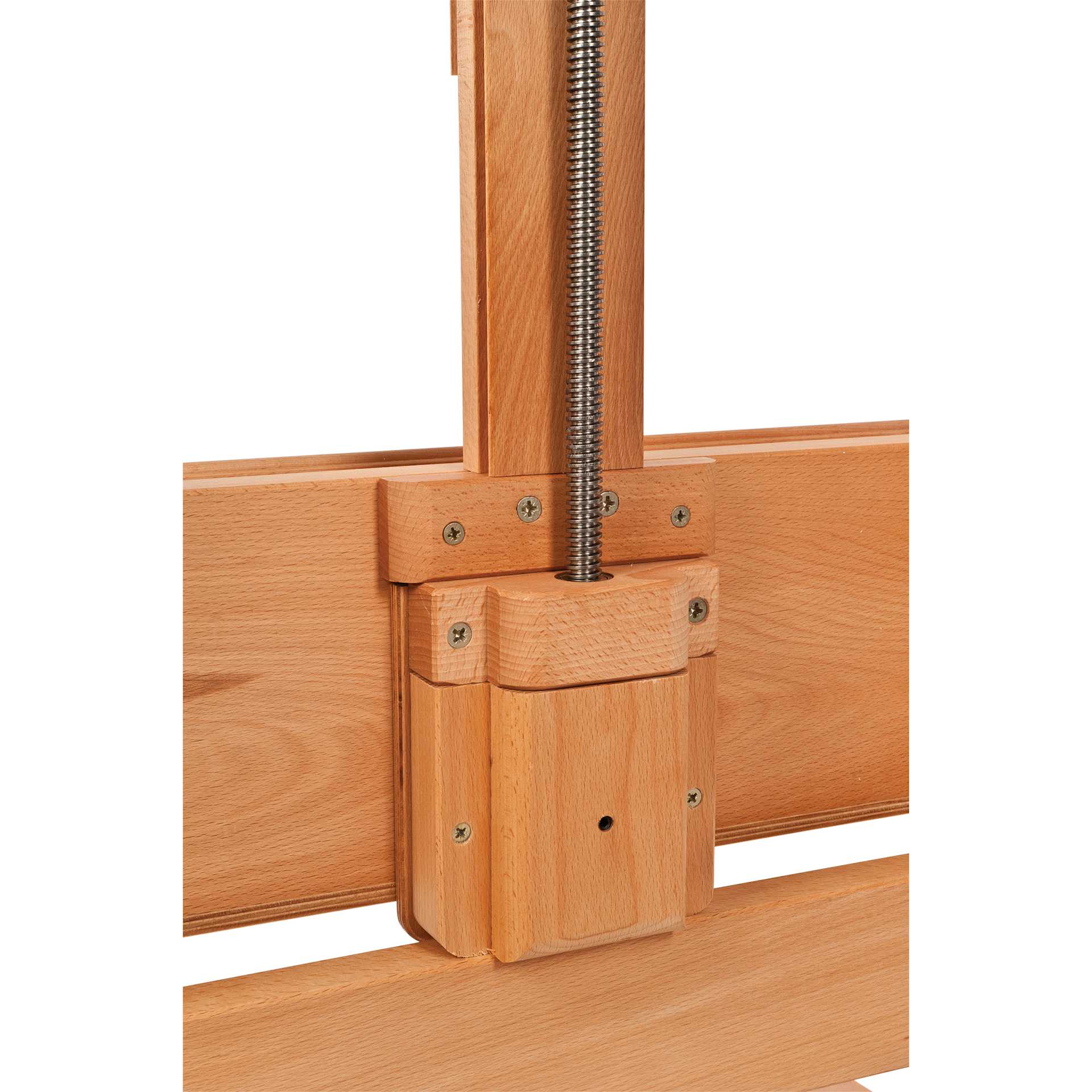 Mabef Master Studio Easel M-04, close-up of threaded rod