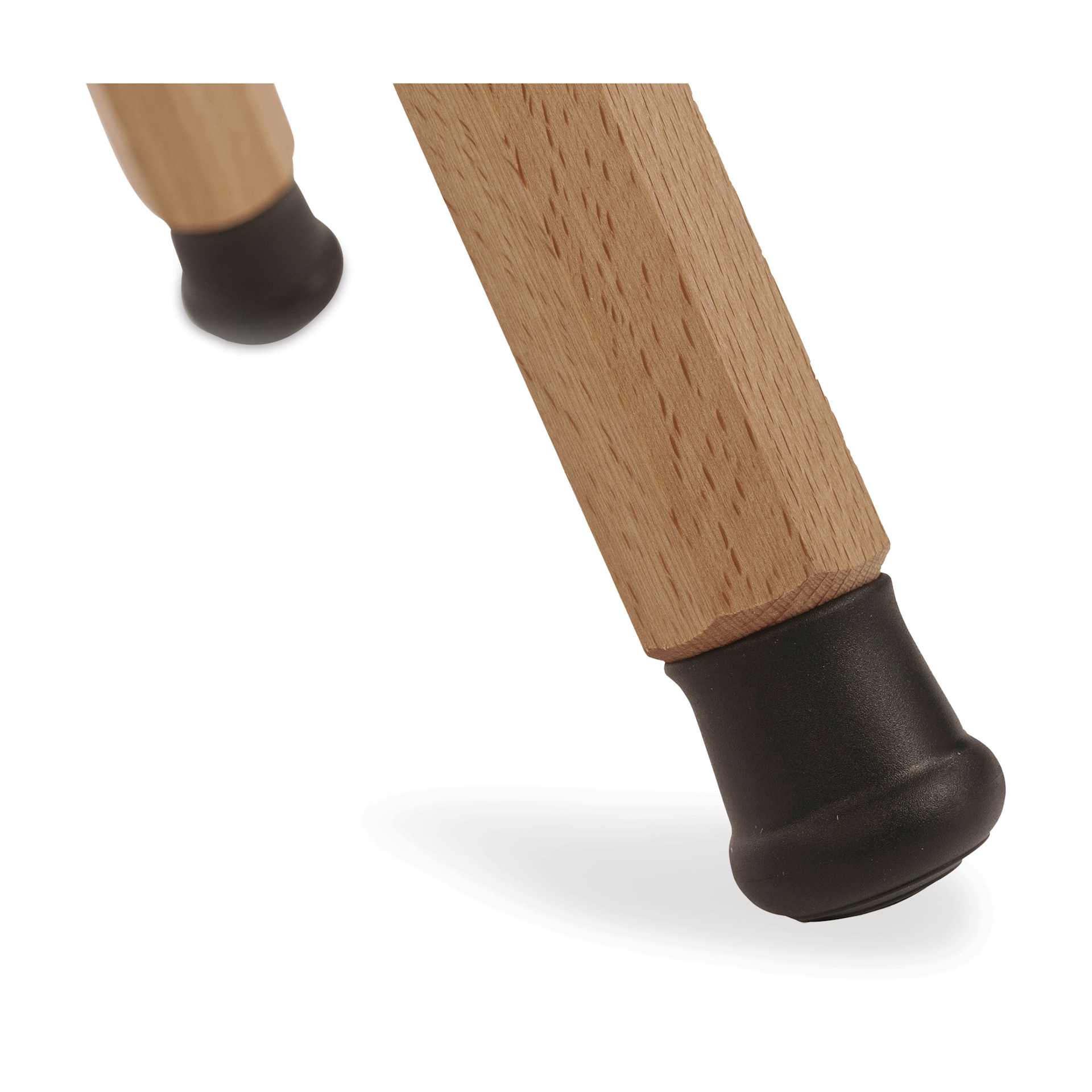Mabef Folding Stool M-39, close-up of rubberized feet