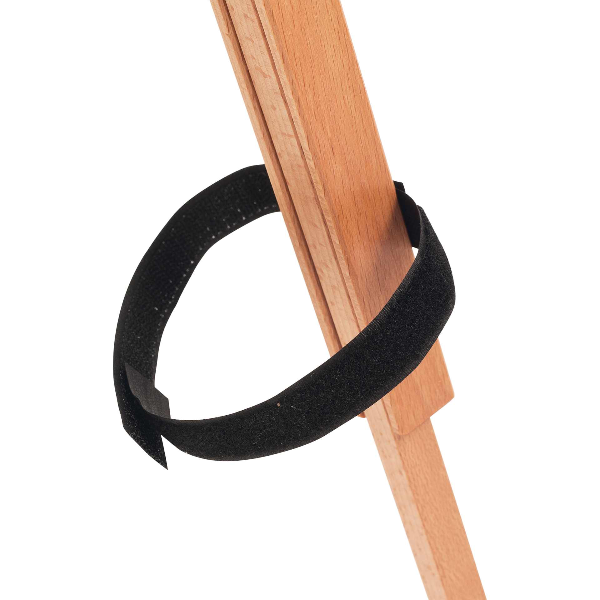 Mabef Value Folding Field Easel, close-up of hoop and loop strap