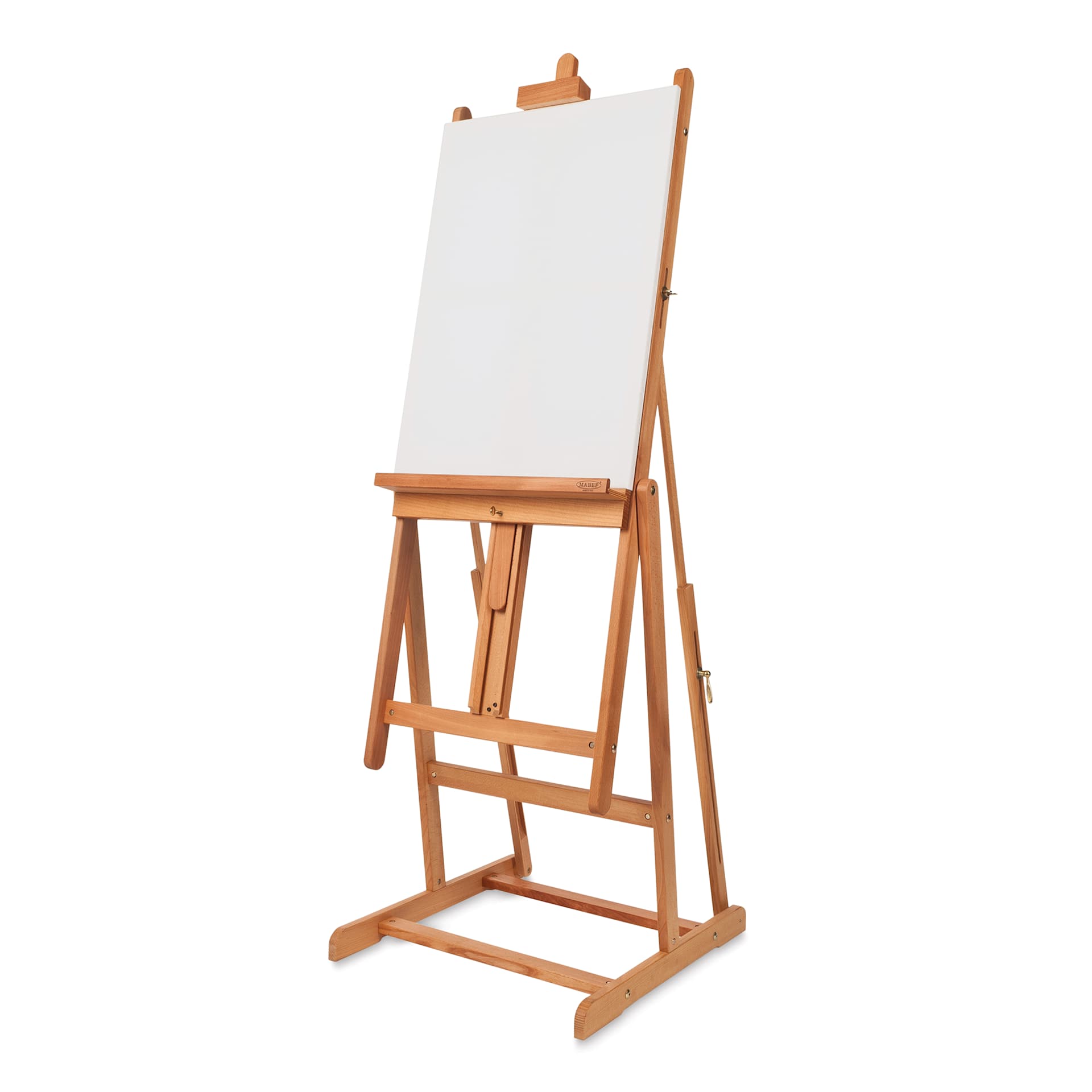 Mabef Convertible Studio Easel M-08 with a blank canvas