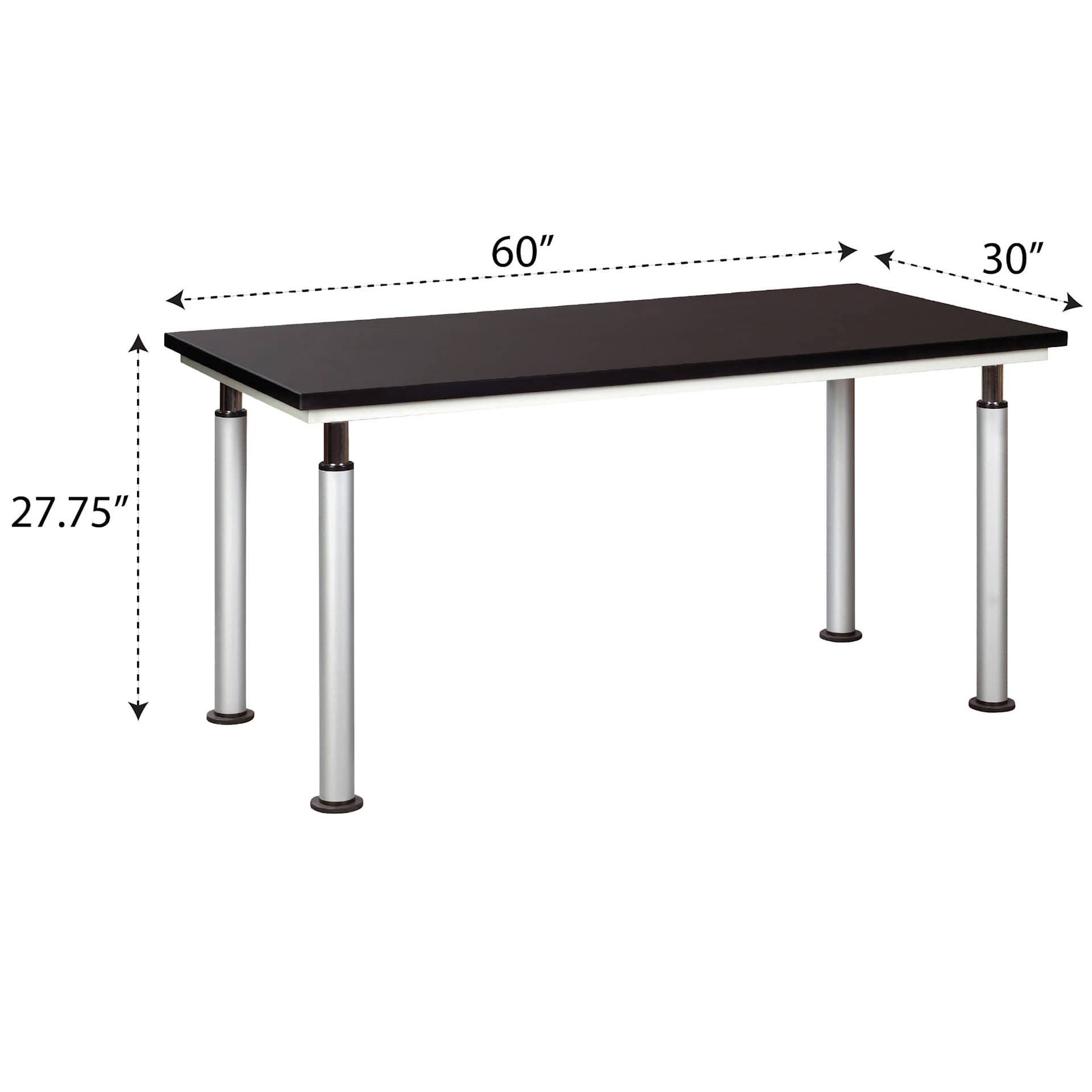 Diversified Spaces Shop-Bilt Adaptable Table - 30", Black Laminate Top - dimensions