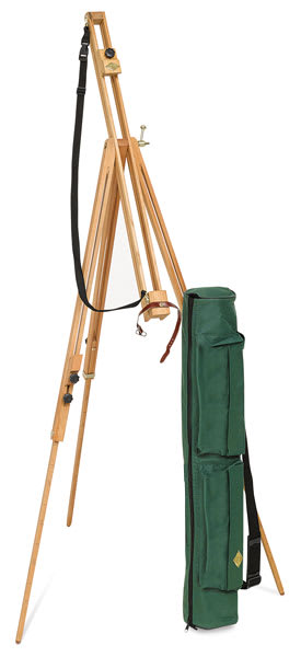 Daler-Rowney St. Paul's Portable Easel - Shown set up with carry bag
