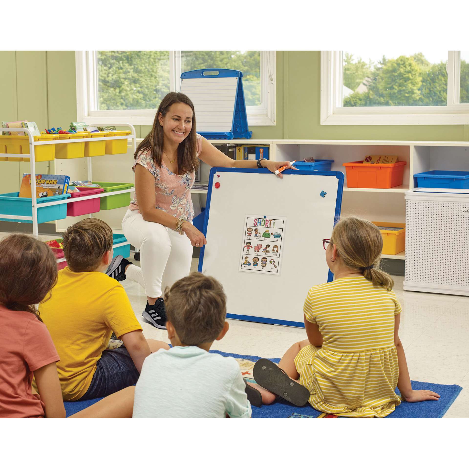 Copernicus Pack and Go Whiteboard Easel - in a classroom