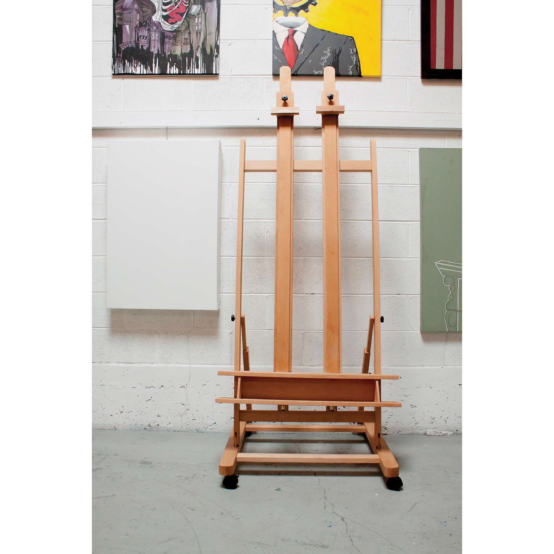 Blick Studio Heavy-Duty H-Frame Easel is great for gallery, studio, or classroom use.