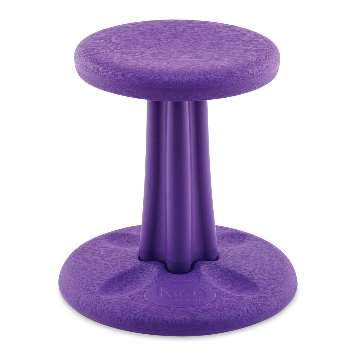 Kore Design Kids Wobble Stool - Front view of Purple 14" Stool