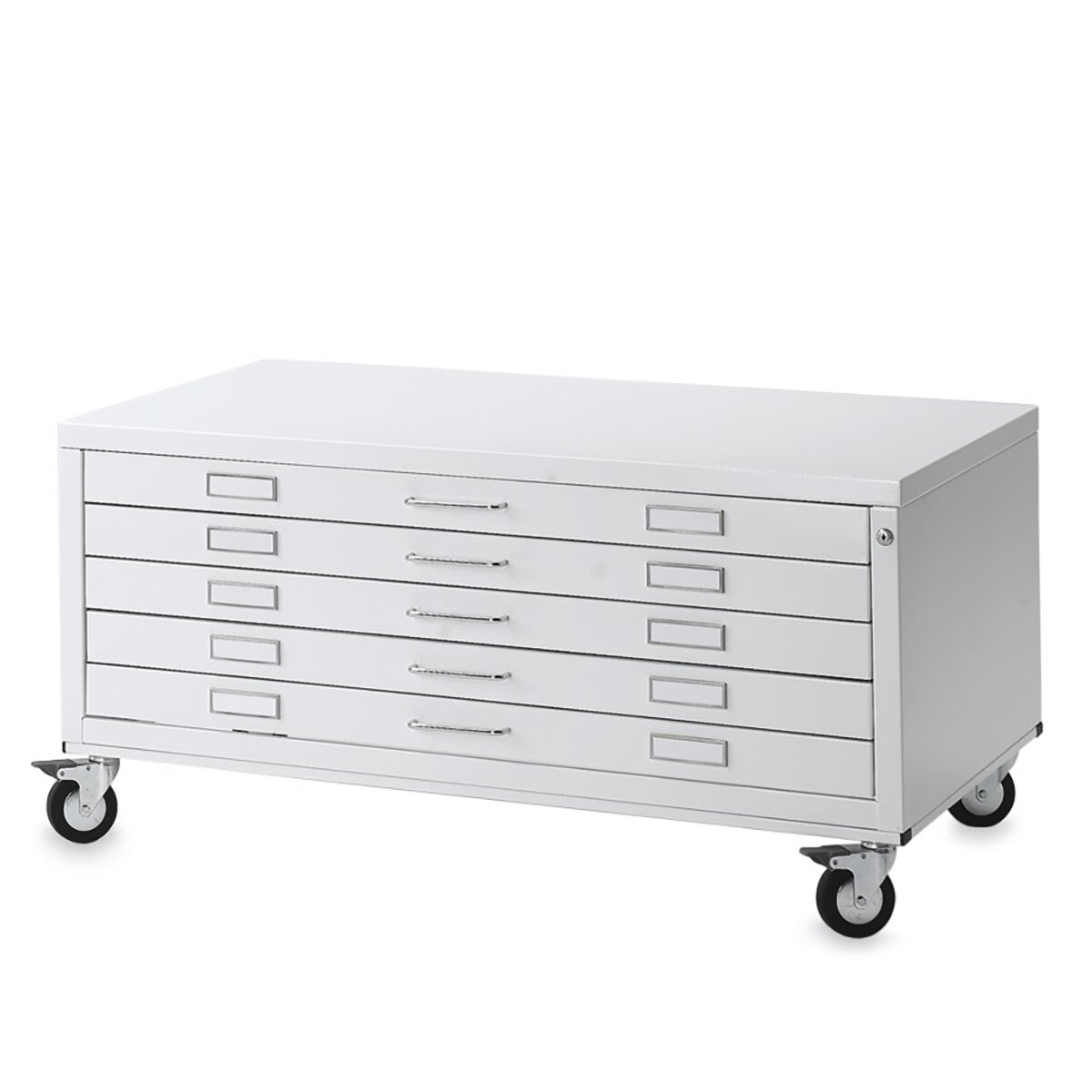 Bieffe BF Line Flat File - White, 5-Drawer, A1, 17-3/4" x 44-1/2" x 31-1/4"