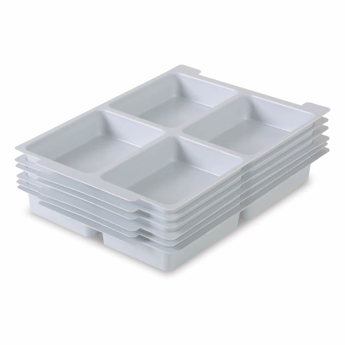 Gratnells Trays and Accessories - Tray Insert, 4 Compartments, Pkg of 6