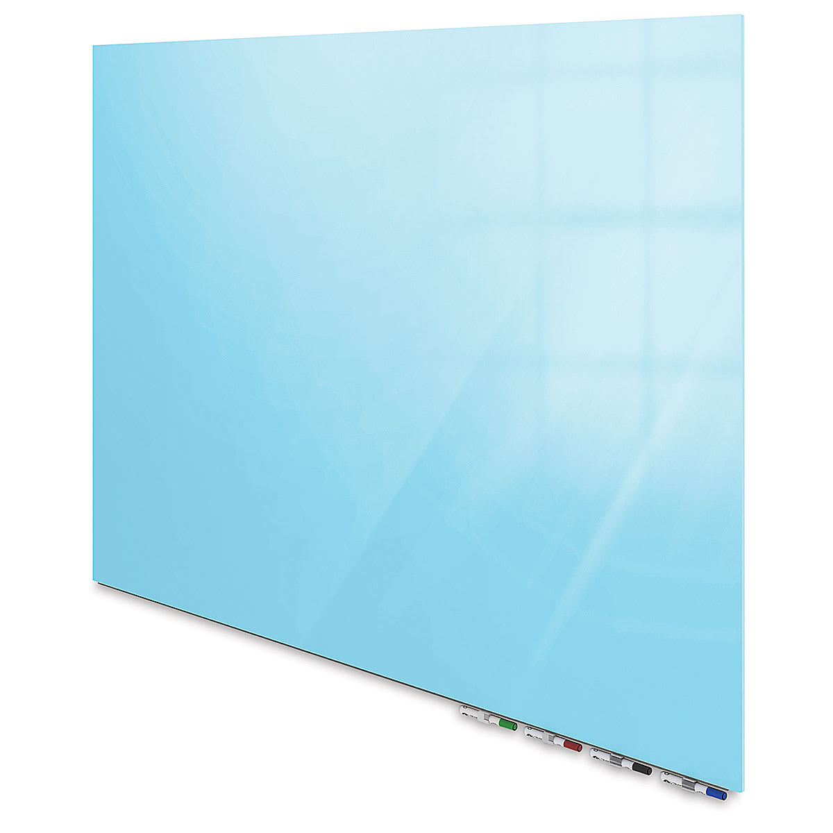 Ghent Aria Magnetic Glassboard - 4 ft x 6 ft, Blue