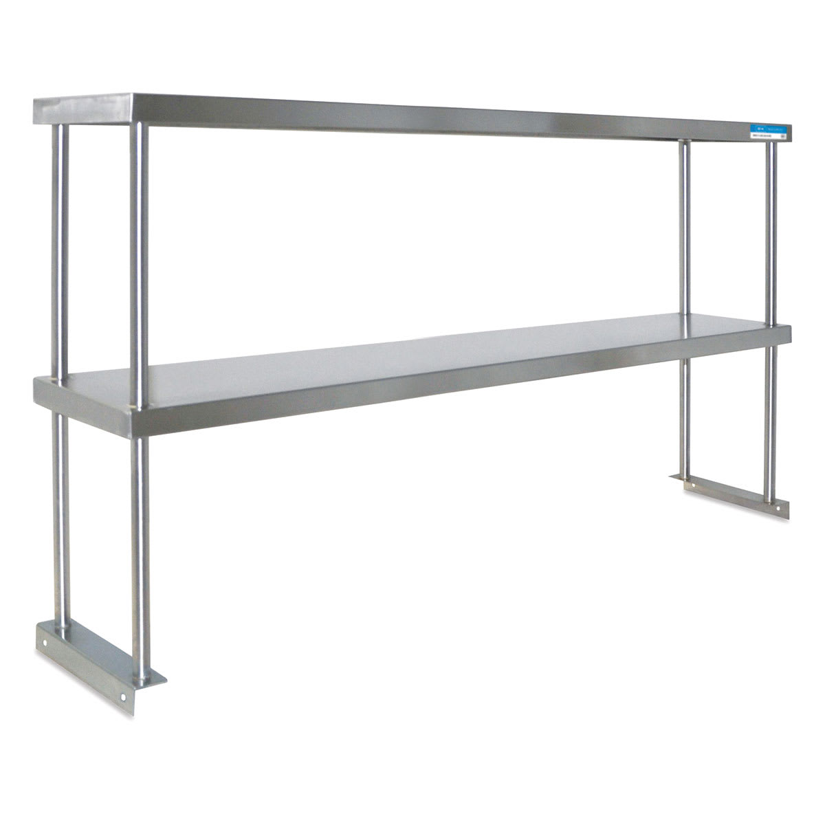 Diversified Spaces Stainless Steel Shelf - Double Shelf, 72"L x 12" W, for use with Steel Talbe