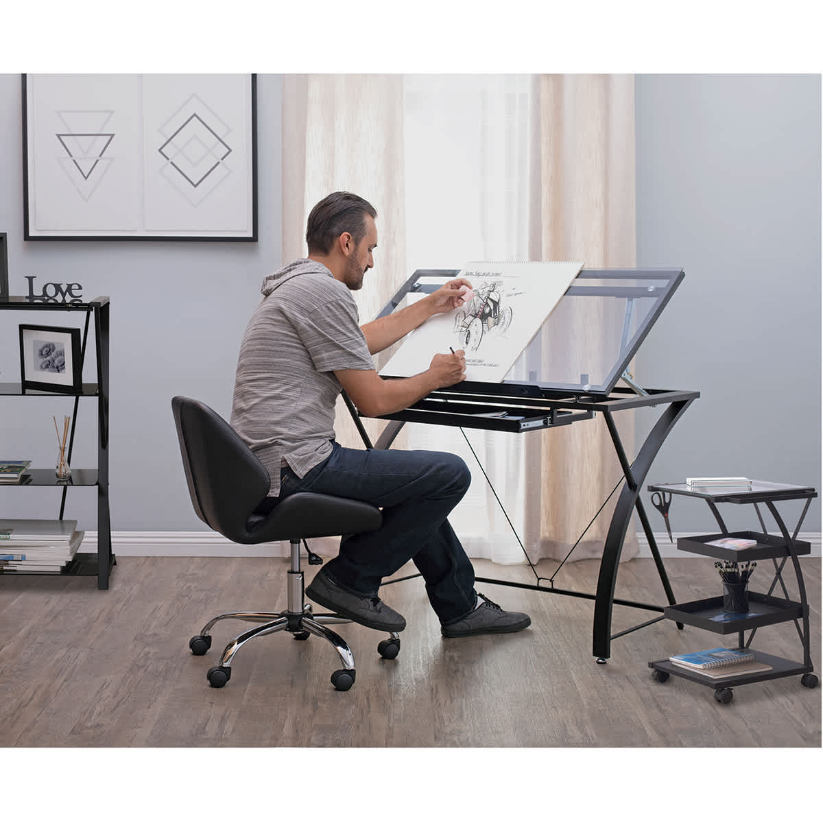 Example of Blick Studio Polaris Table in use Example of Blick Studio Polaris Table in use
