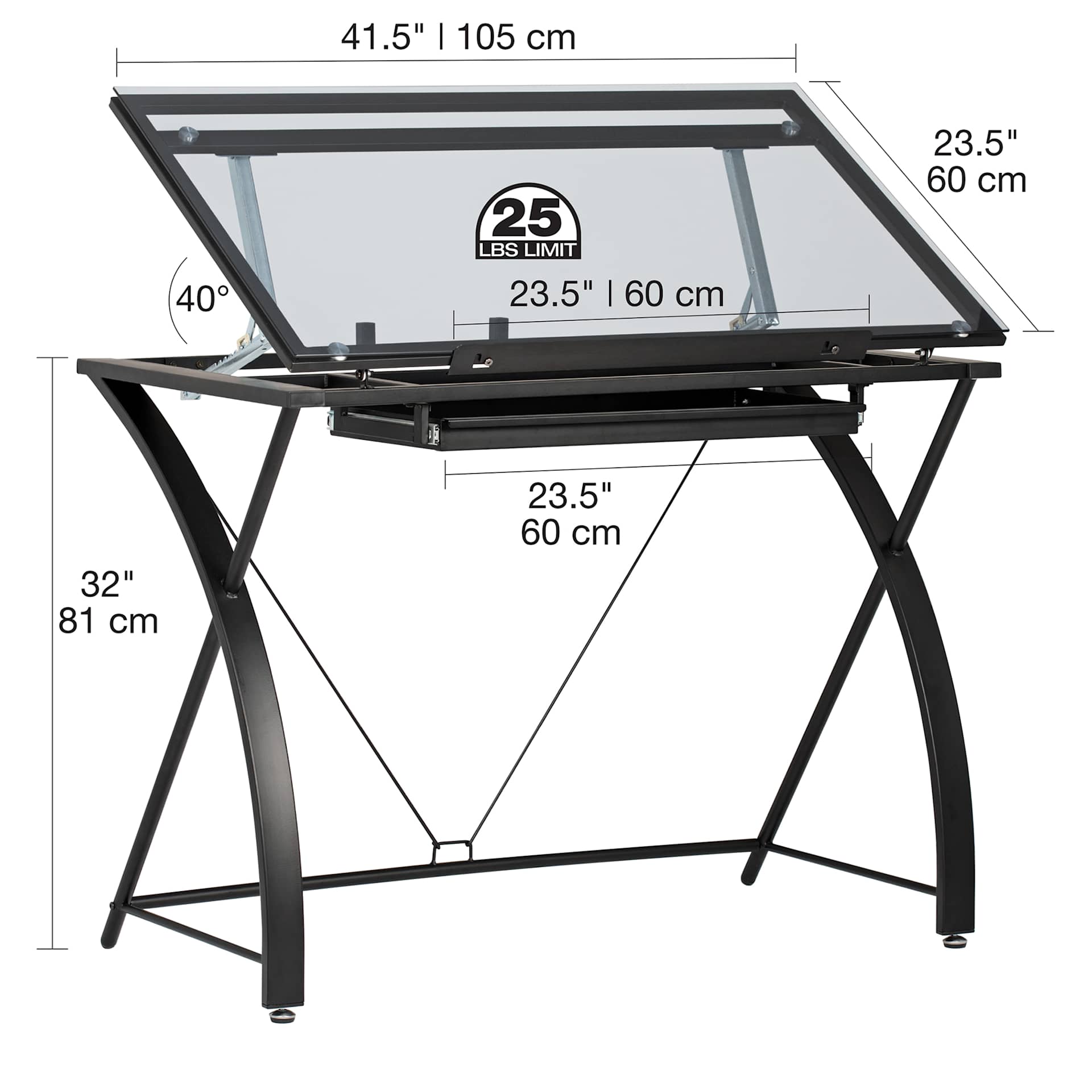 Blick Studio Polaris Table by Studio Designs with dimensions Blick Studio Polaris Table by Studio Designs with dimensions