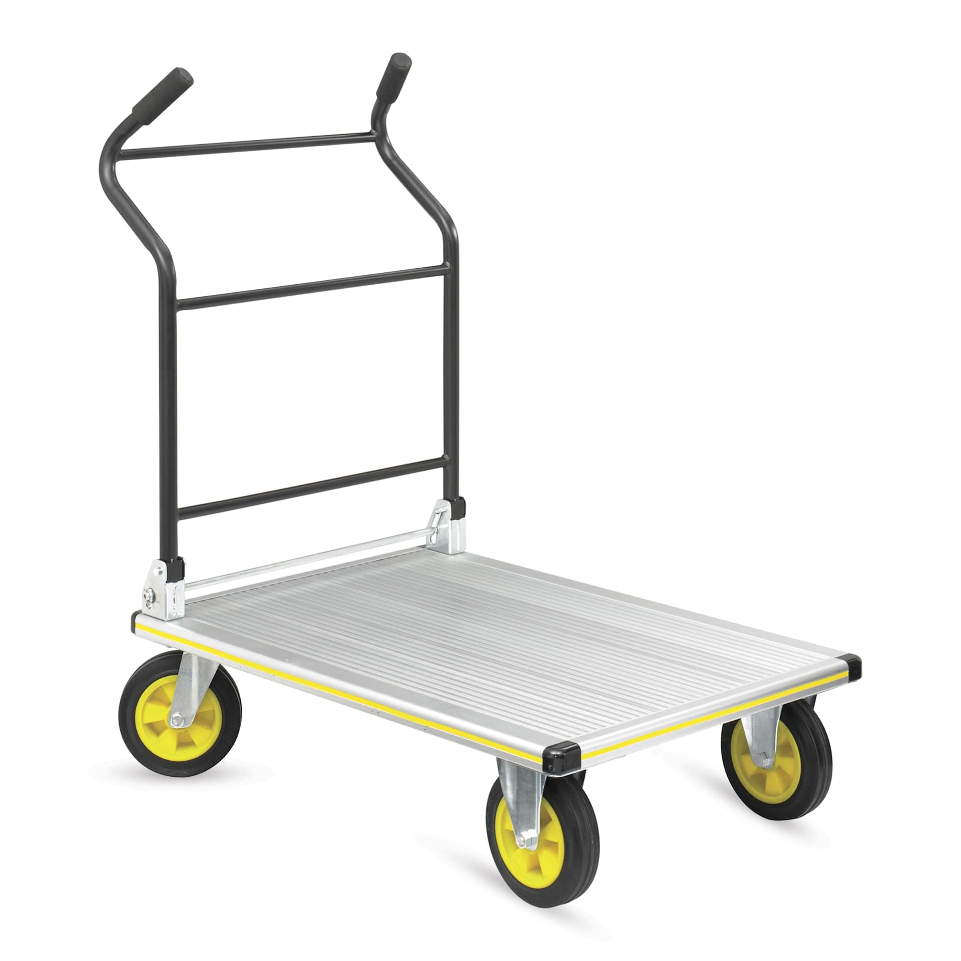 Safco Stow Away Platform Hand Truck, handle unfolded