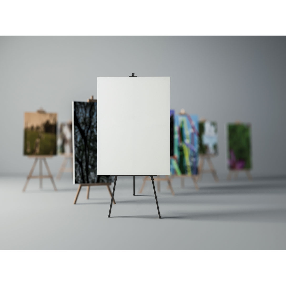Blick Studio Aluminum Tripod Travel Easel is a solid display easel for galleries or show rooms.