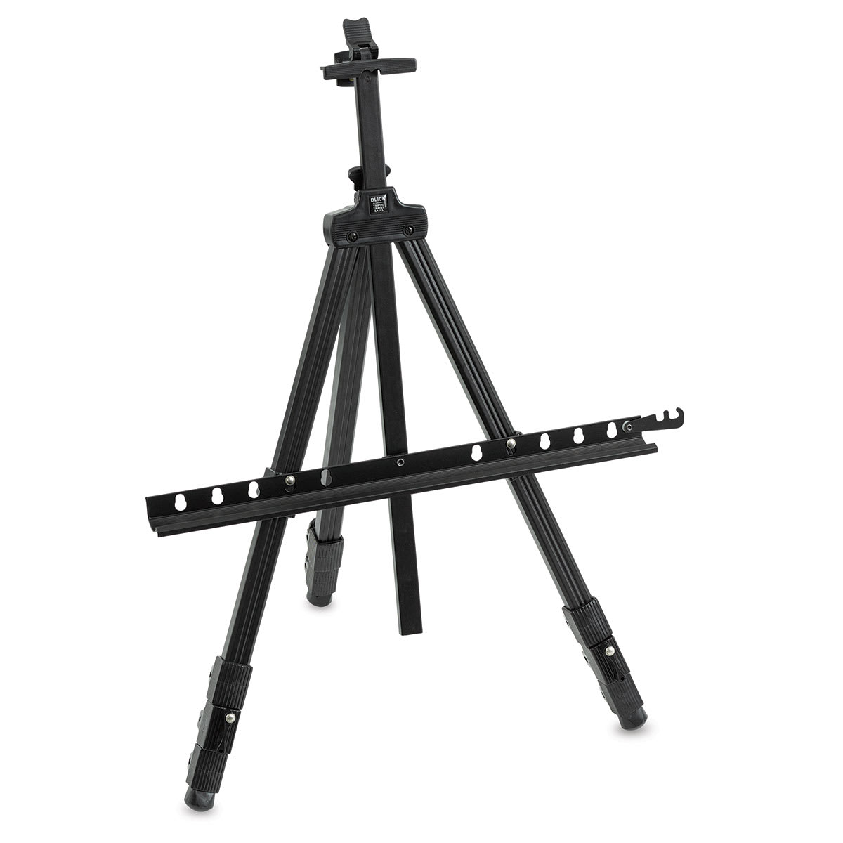 Blick Studio Aluminum Tripod Travel Easel adjusted to its smallest usable size.