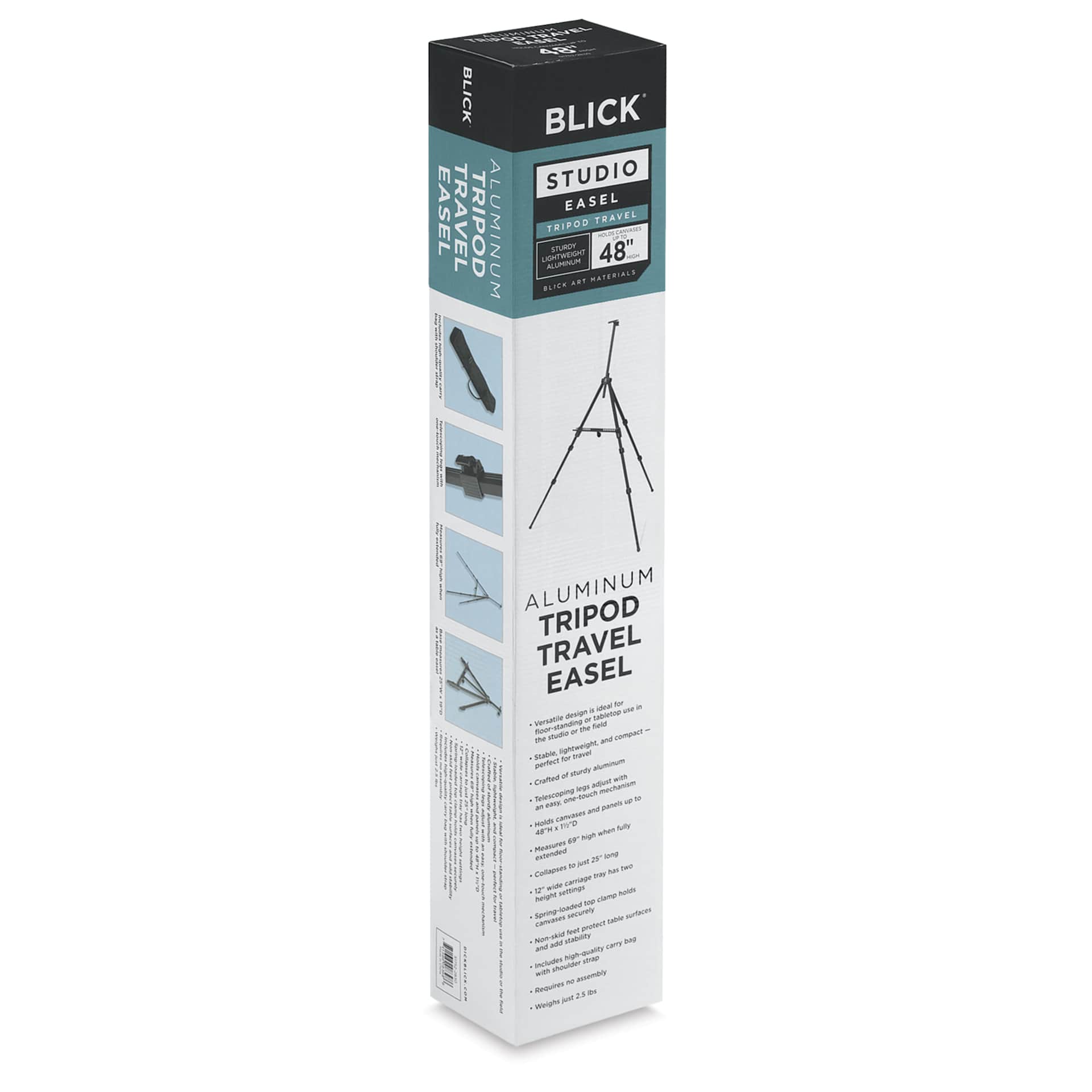 Blick Studio Aluminum Tripod Travel Easel, packaging Blick Studio Aluminum Tripod Travel Easel, packaging