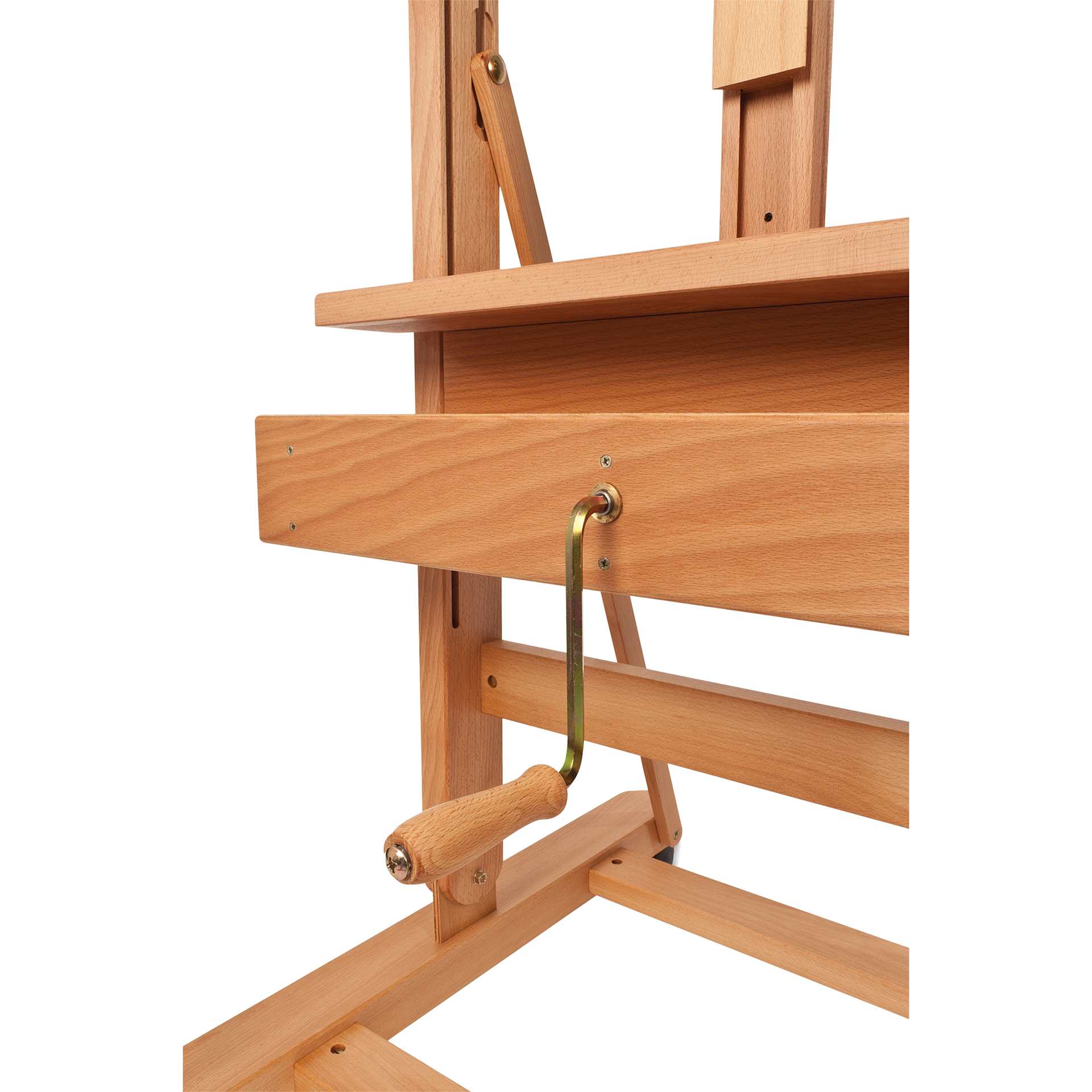 Mabef Small Studio Easel M-05 - closeup of crank