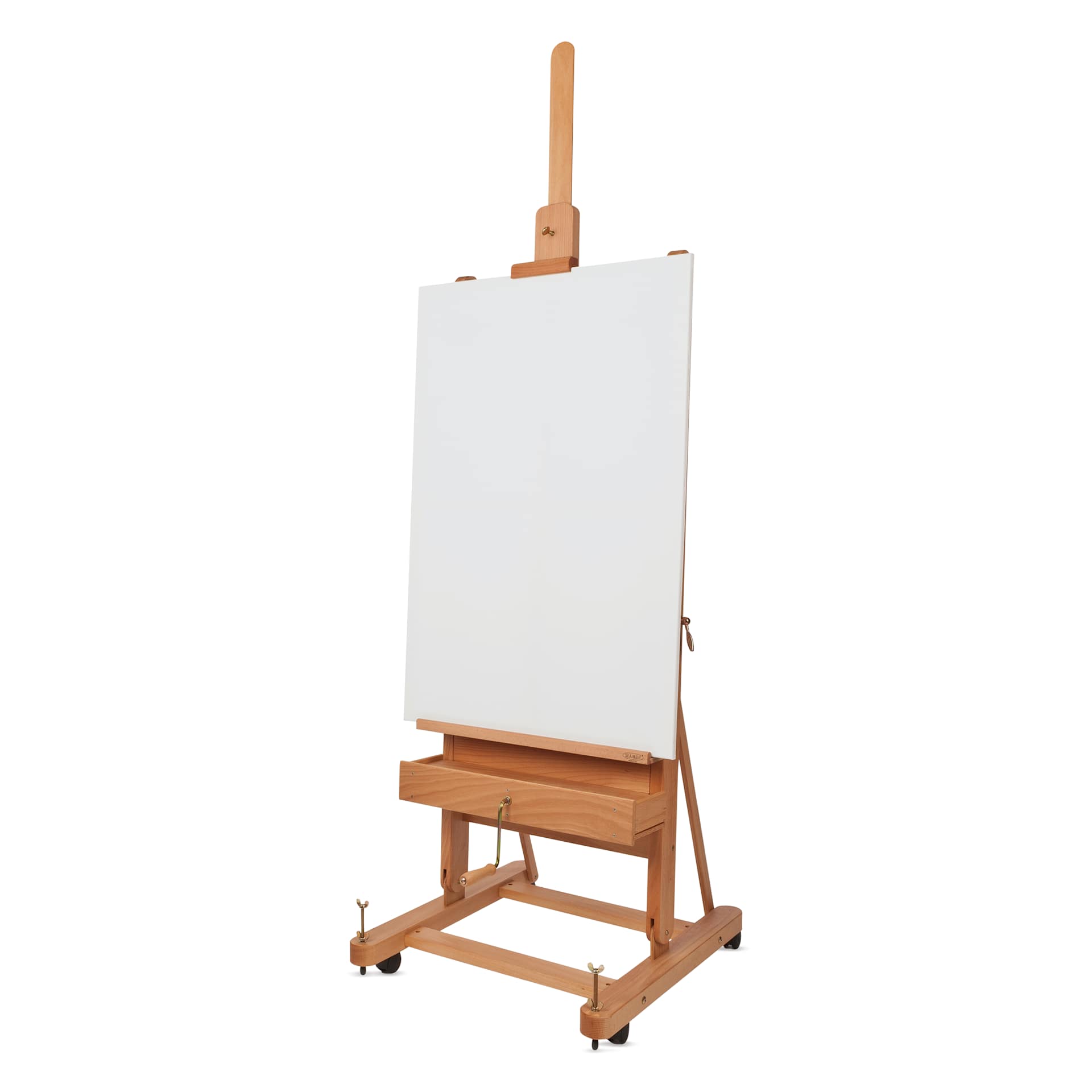 Mabef Small Studio Easel M-05 - blank canvas on easel