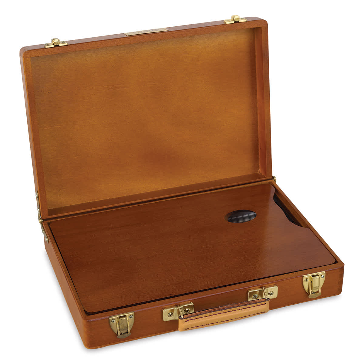 Jullian Varnished Paint Box - Small (open with palette inside)