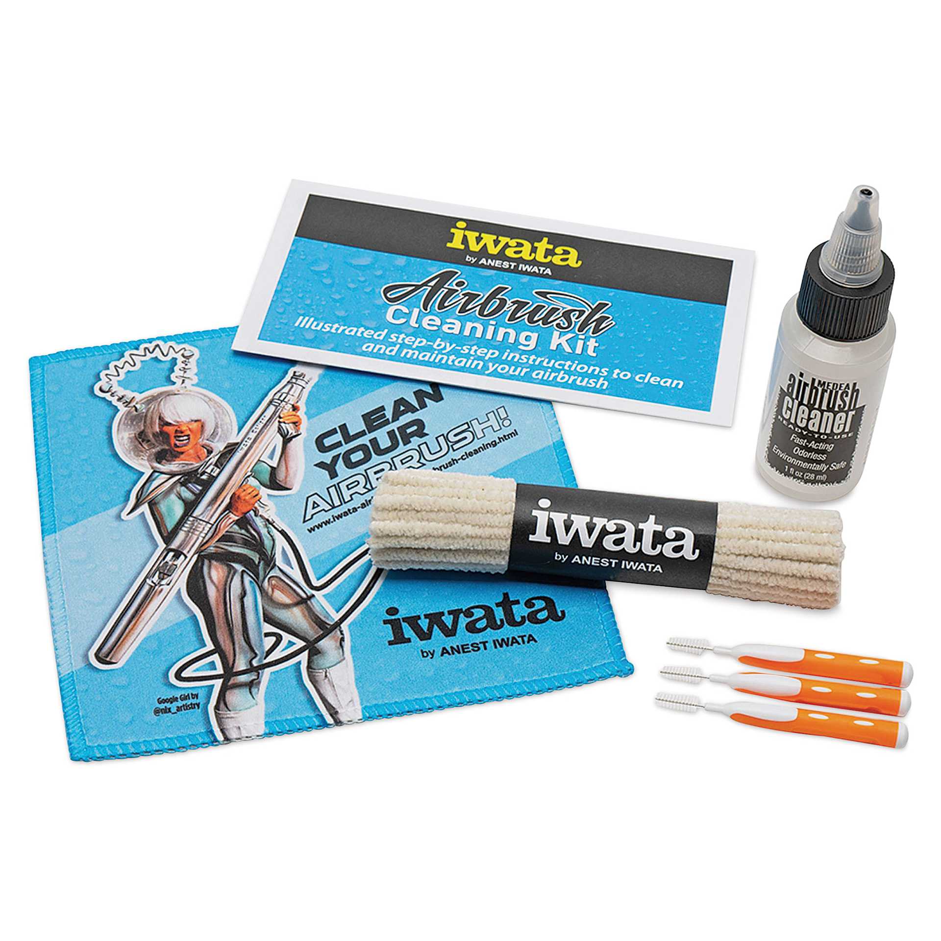 Iwata Airbrush Cleaning Kit Refill Pack (Contents out of package)