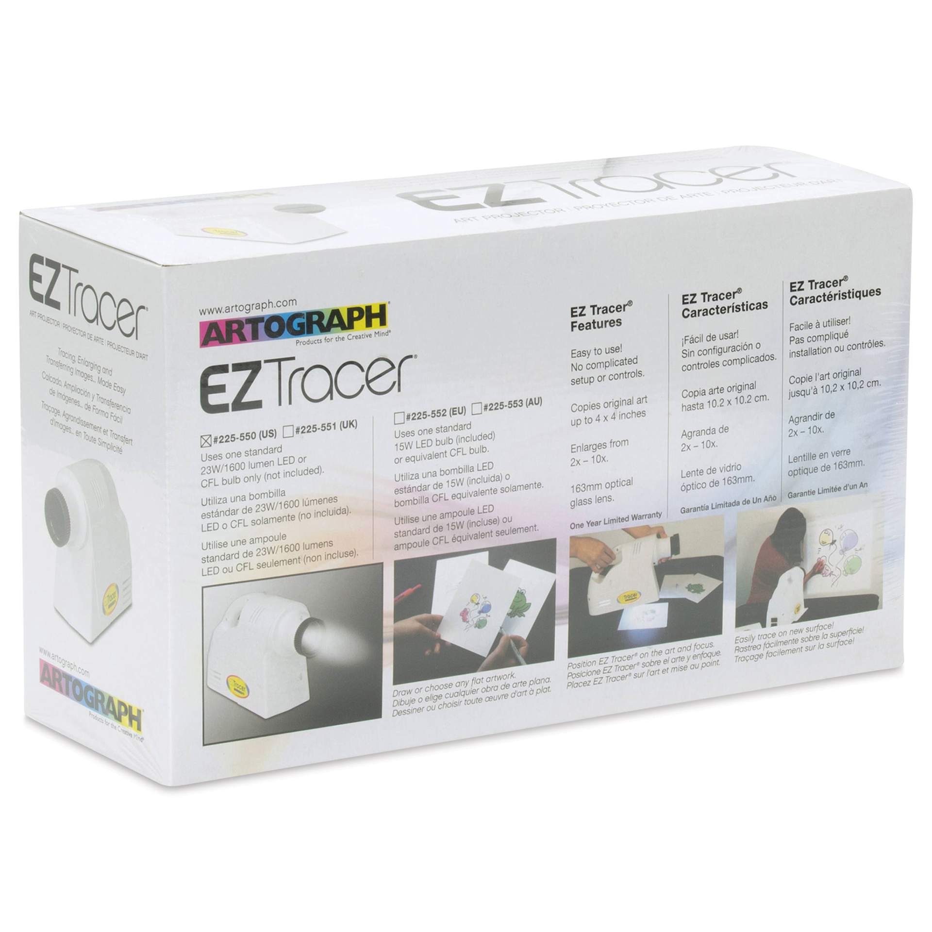 Artograph EZ Tracer Projector, back of the packaging 