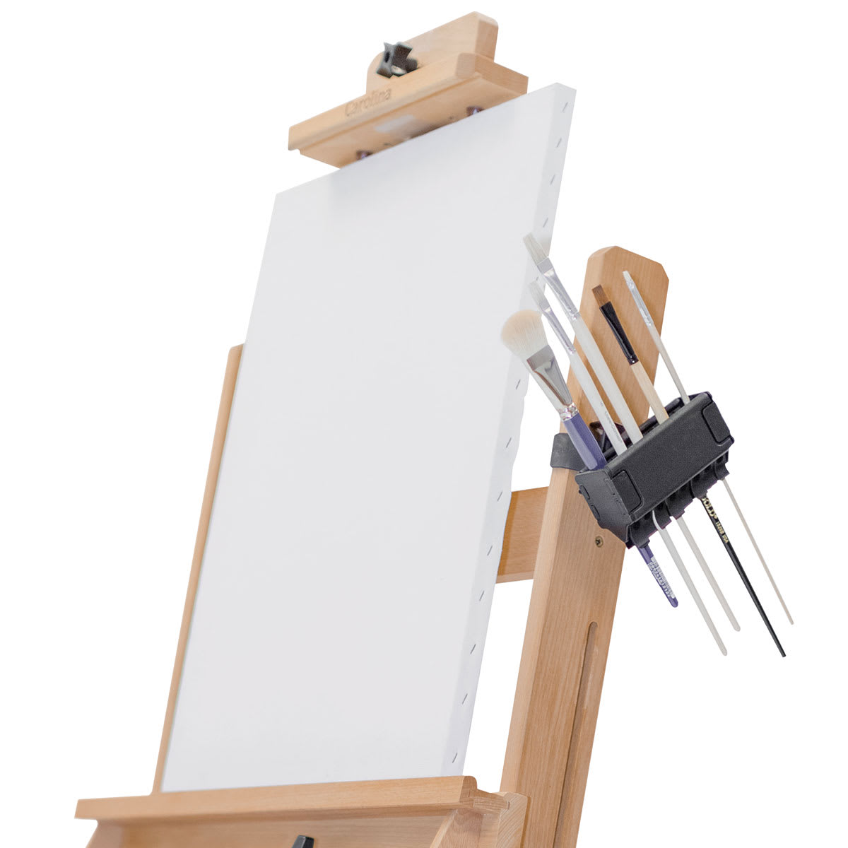 Brush Grip Rotating Brush Holder - mounted at angle on side of Easel Brush Grip Rotating Brush Holder - mounted at angle on side of Easel