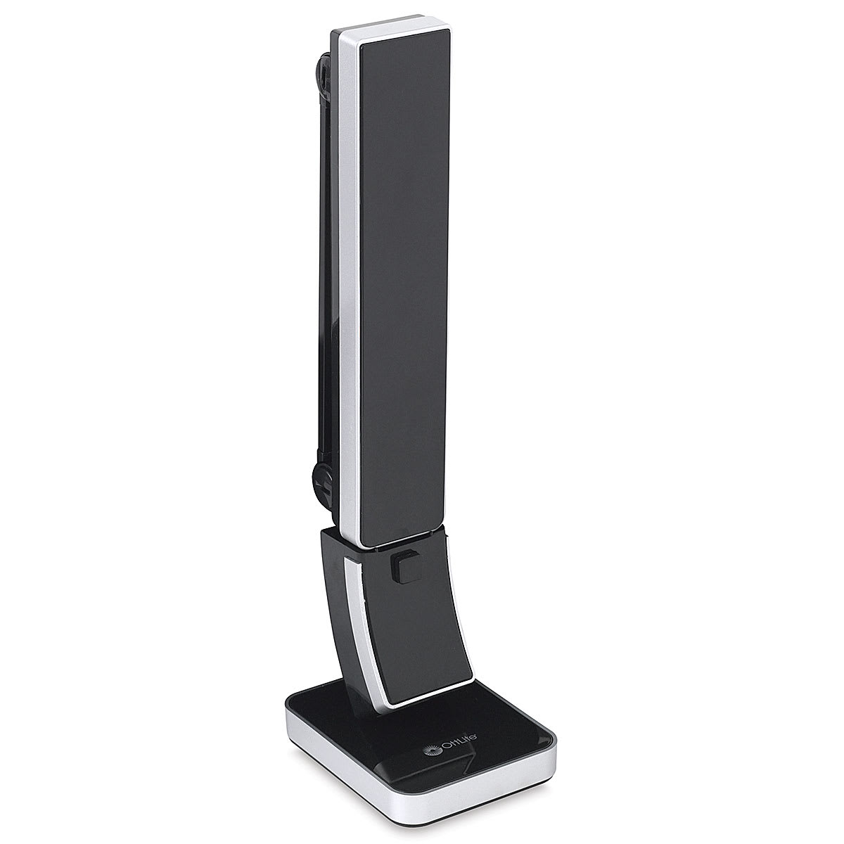 SlimLine Task Lamp - Angled view with lamp head folded down for storage SlimLine Task Lamp - Angled view with lamp head folded down for storage
