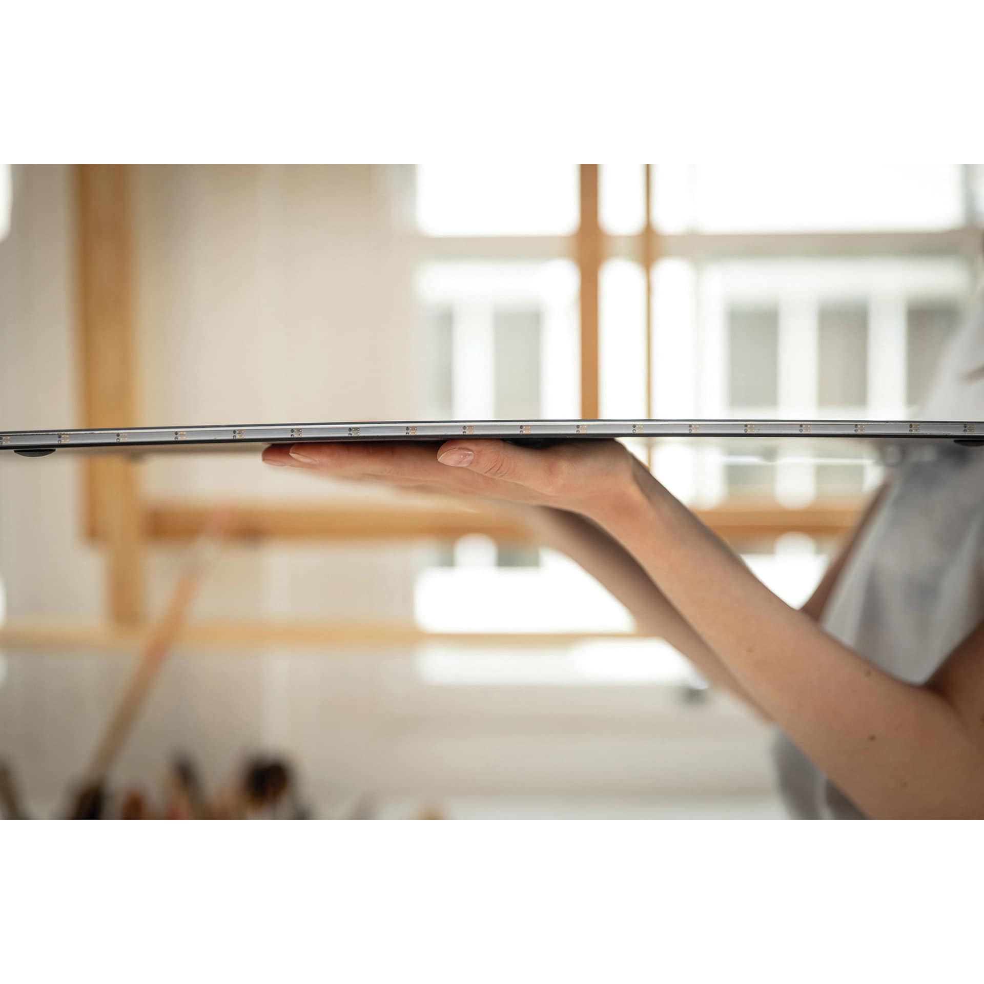 Daylight Wafer LED Light Pad - 20" x 25" - flat, in hands