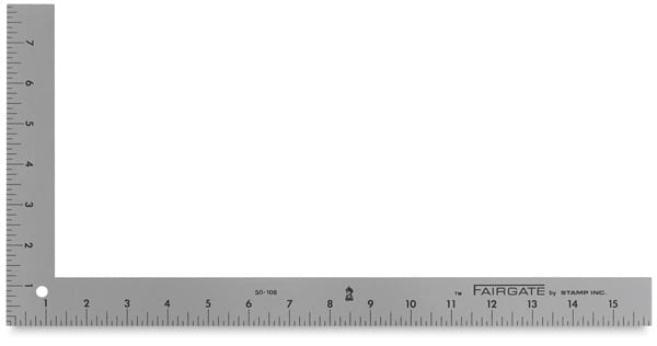 Fairgate Designer L-Squares - 16" L Square showing inch increments