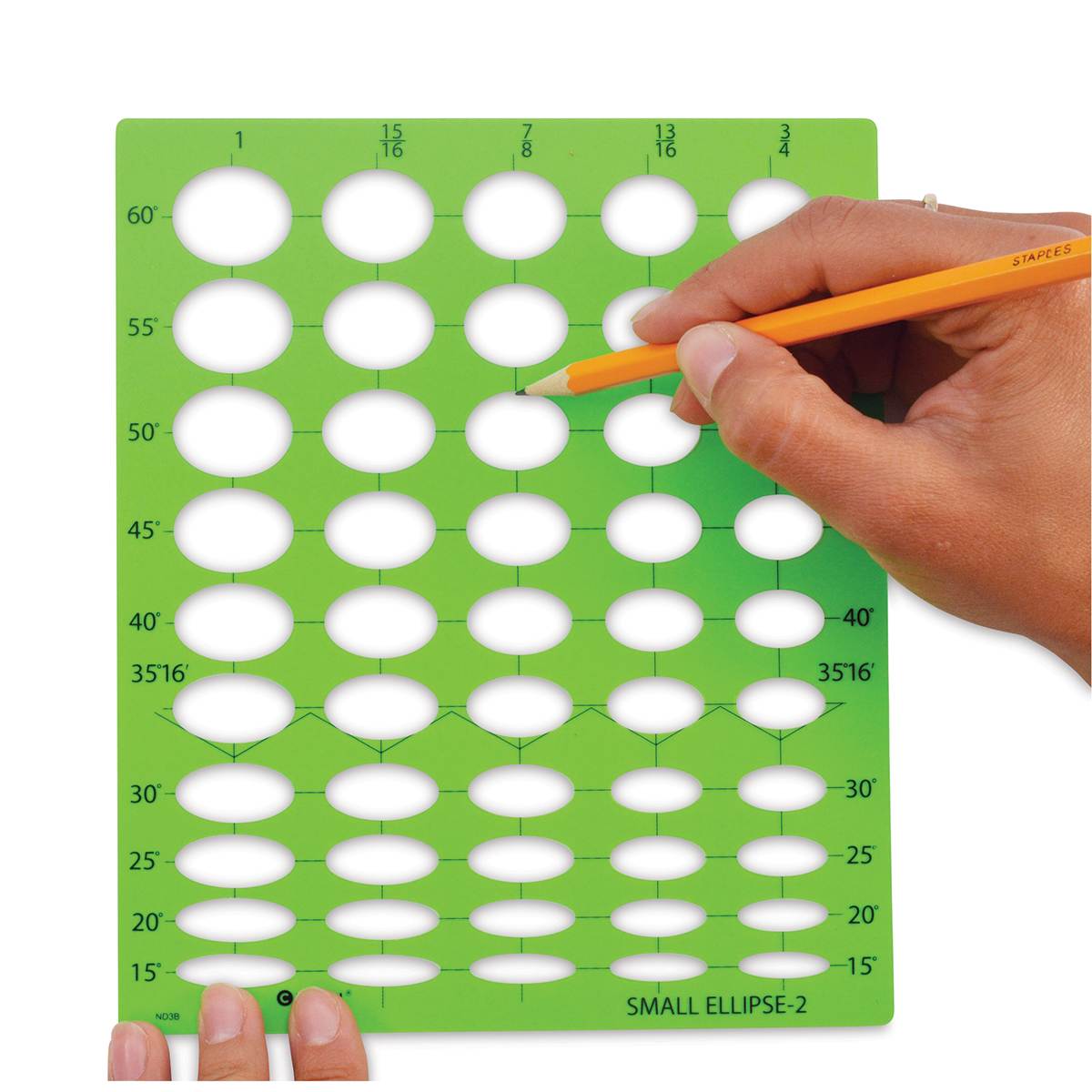 Westcott Ellipse Template - #2 Small - in use