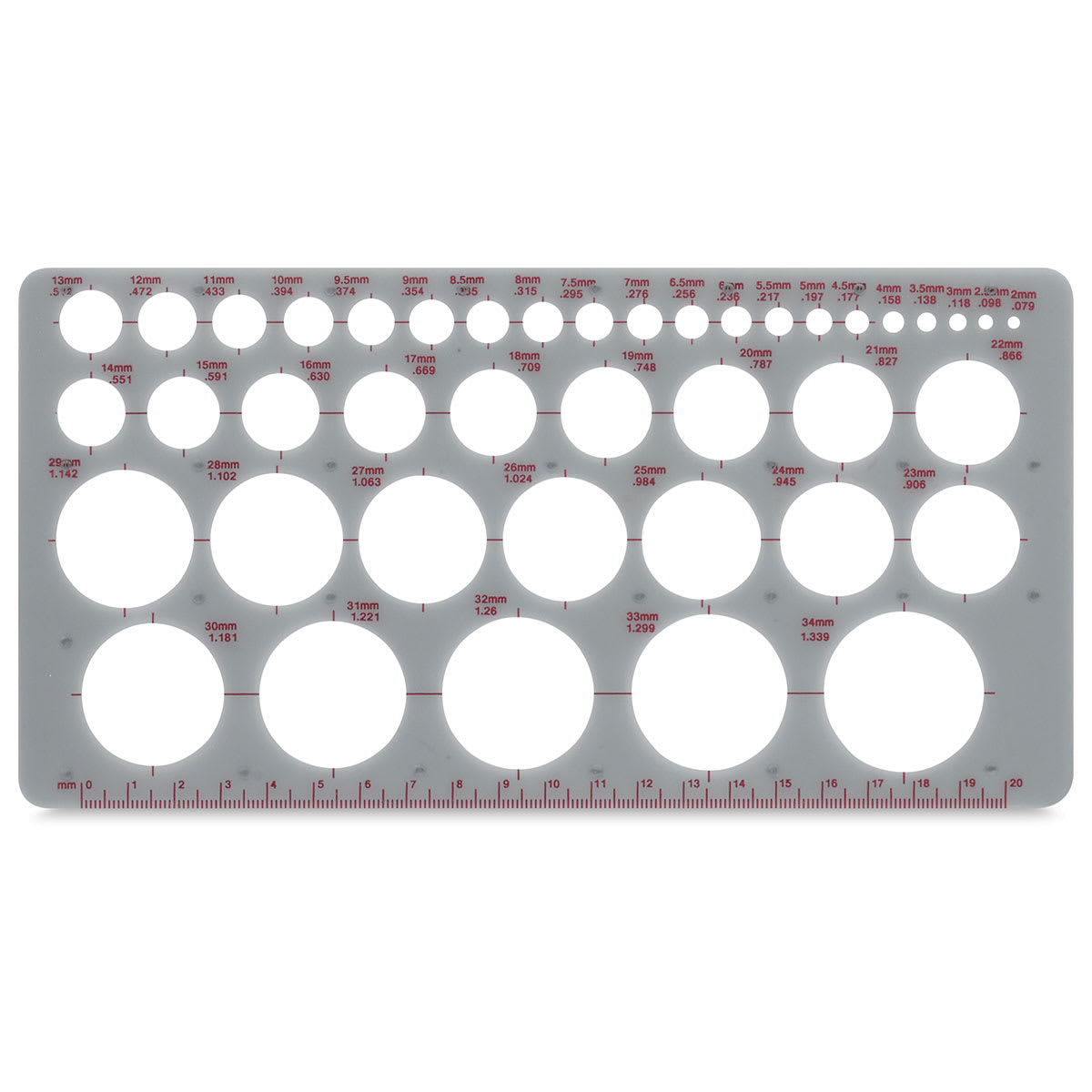 Chartpak True Metric Circles Template Chartpak True Metric Circles Template