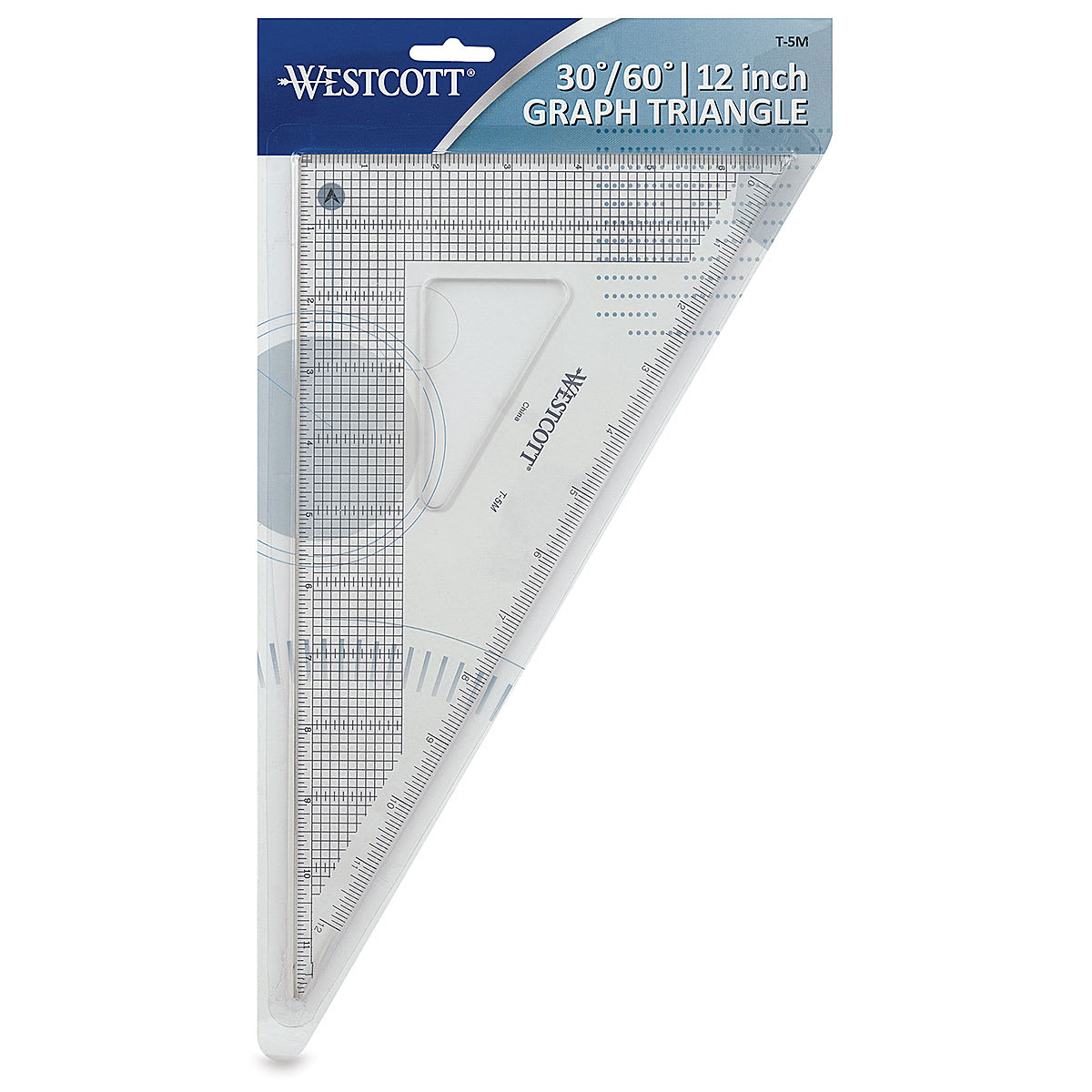 Westcott Gridded Triangle - 12", 30-60 Degree - front of packaging