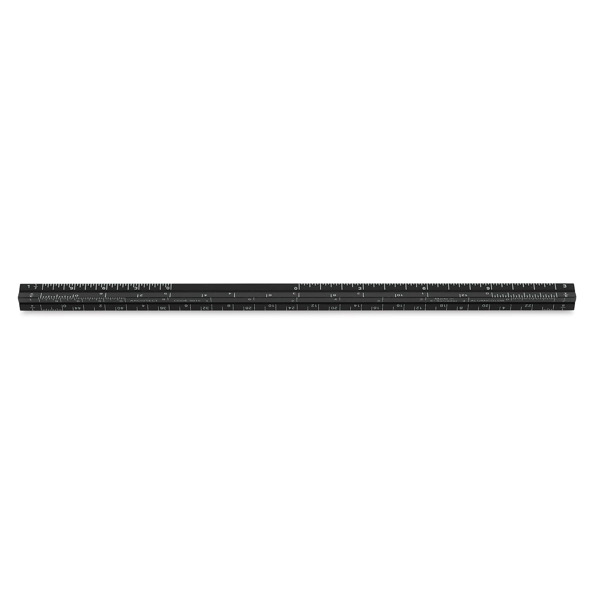 Alumicolor Pocket Scale - 6", Black, Architectural (top view)