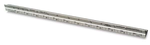 Alumicolor Professional Pocket Scales - Gold Architectural Pocket Scale shown at angle Alumicolor Professional Pocket Scales - Gold Architectural Pocket Scale shown at angle