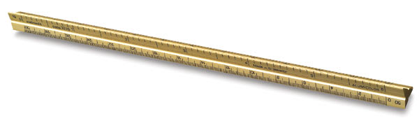 Alumicolor Professional Pocket Scales - Gold Engineering Pocket Scale shown at angle Alumicolor Professional Pocket Scales - Gold Engineering Pocket Scale shown at angle