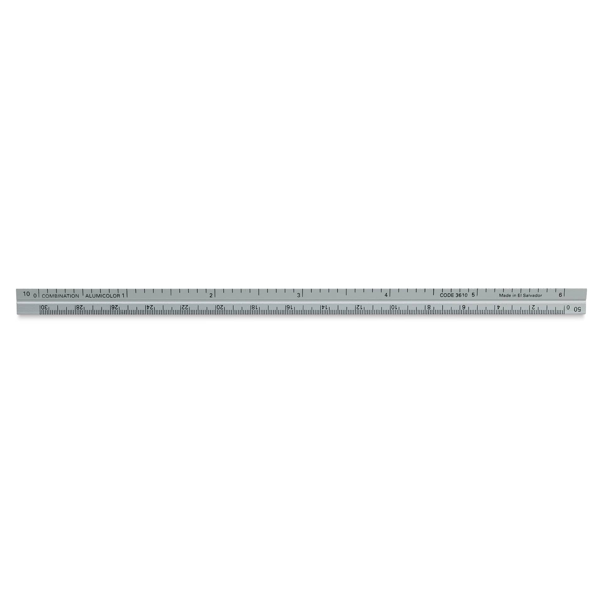 Alumicolor Pocket Scale - 6", Silver, Combination (side one)
