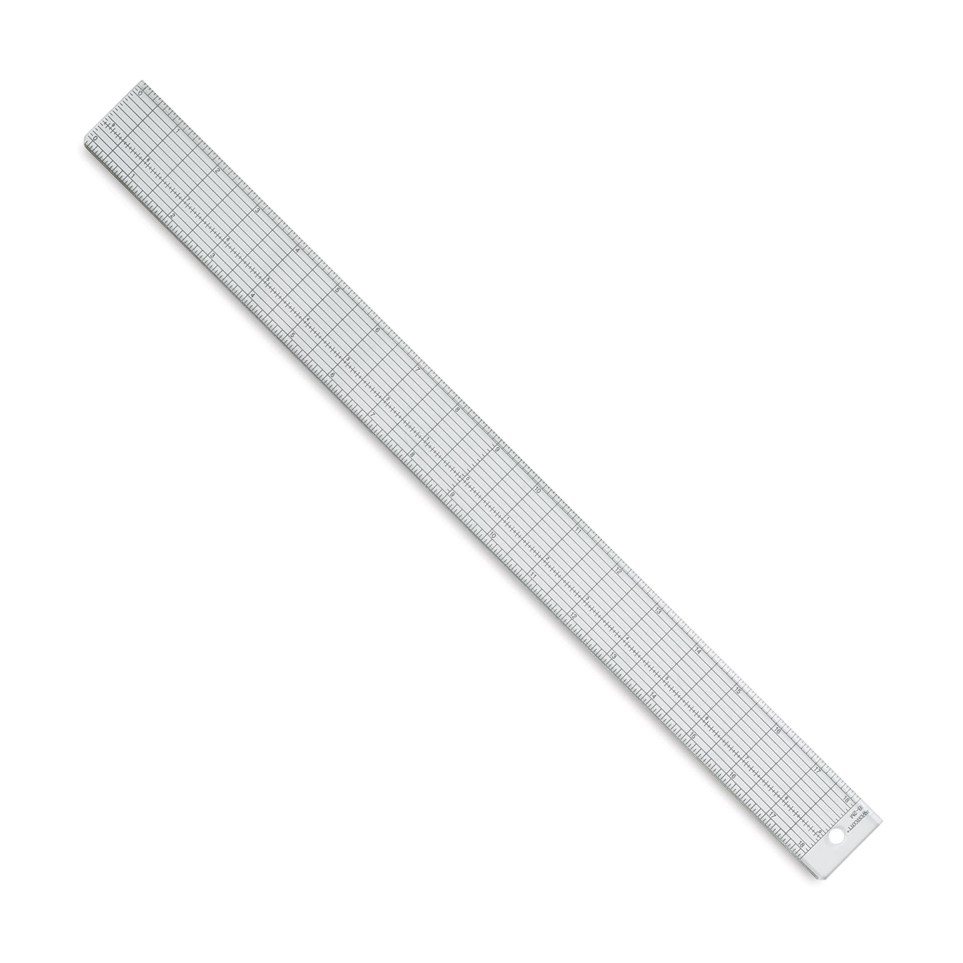 Westcott Grid Ruler - 18", Clear Plastic