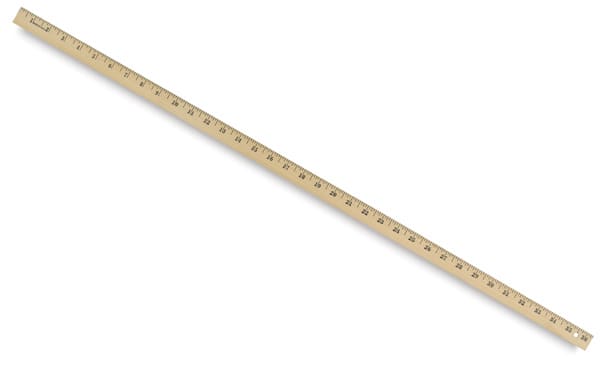 Westcott Wood Yardstick - 36" Wood Yardstick shown at angle Westcott Wood Yardstick - 36" Wood Yardstick shown at angle