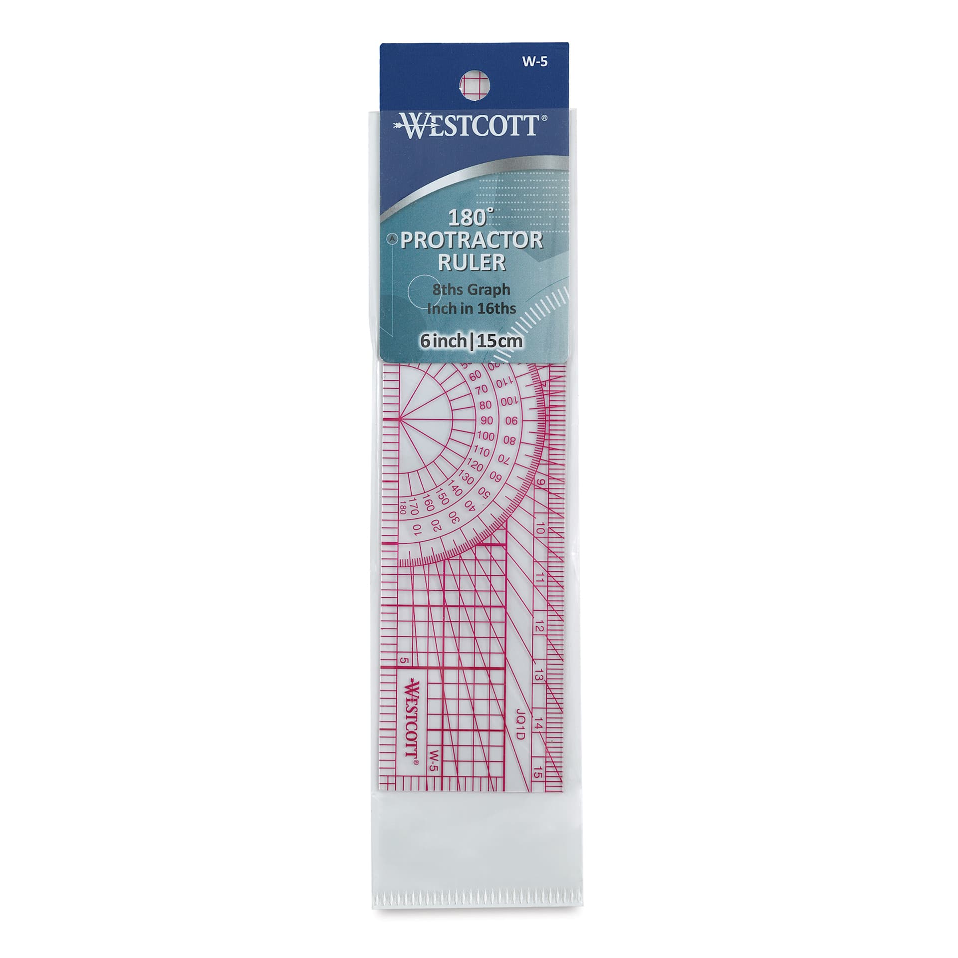 Westcott Protractor Ruler - 6" in package
